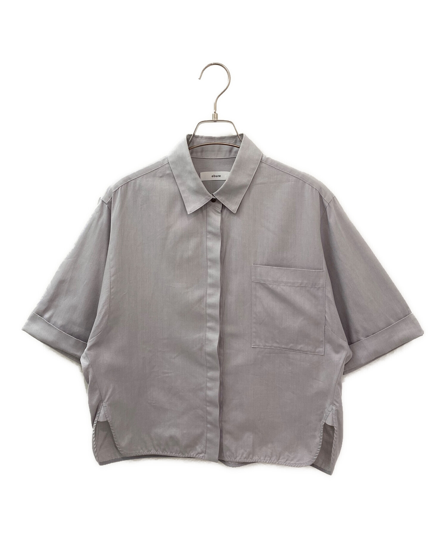 中古・古着通販】ebure (エブール) リネンシルクシャツ ブルー サイズ 