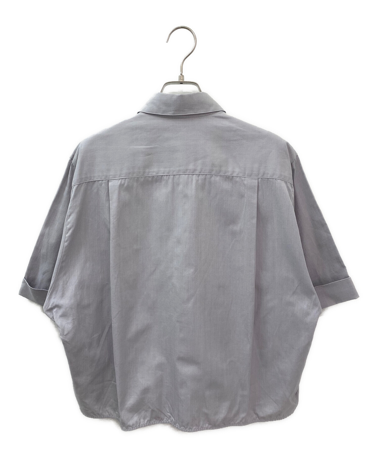 【美品】　ebure エブール　グレー 半袖ポロシャツ　サイズ38 中古・古着通販】ebure (エブール) コットンヘリンボーン 半袖シャツ