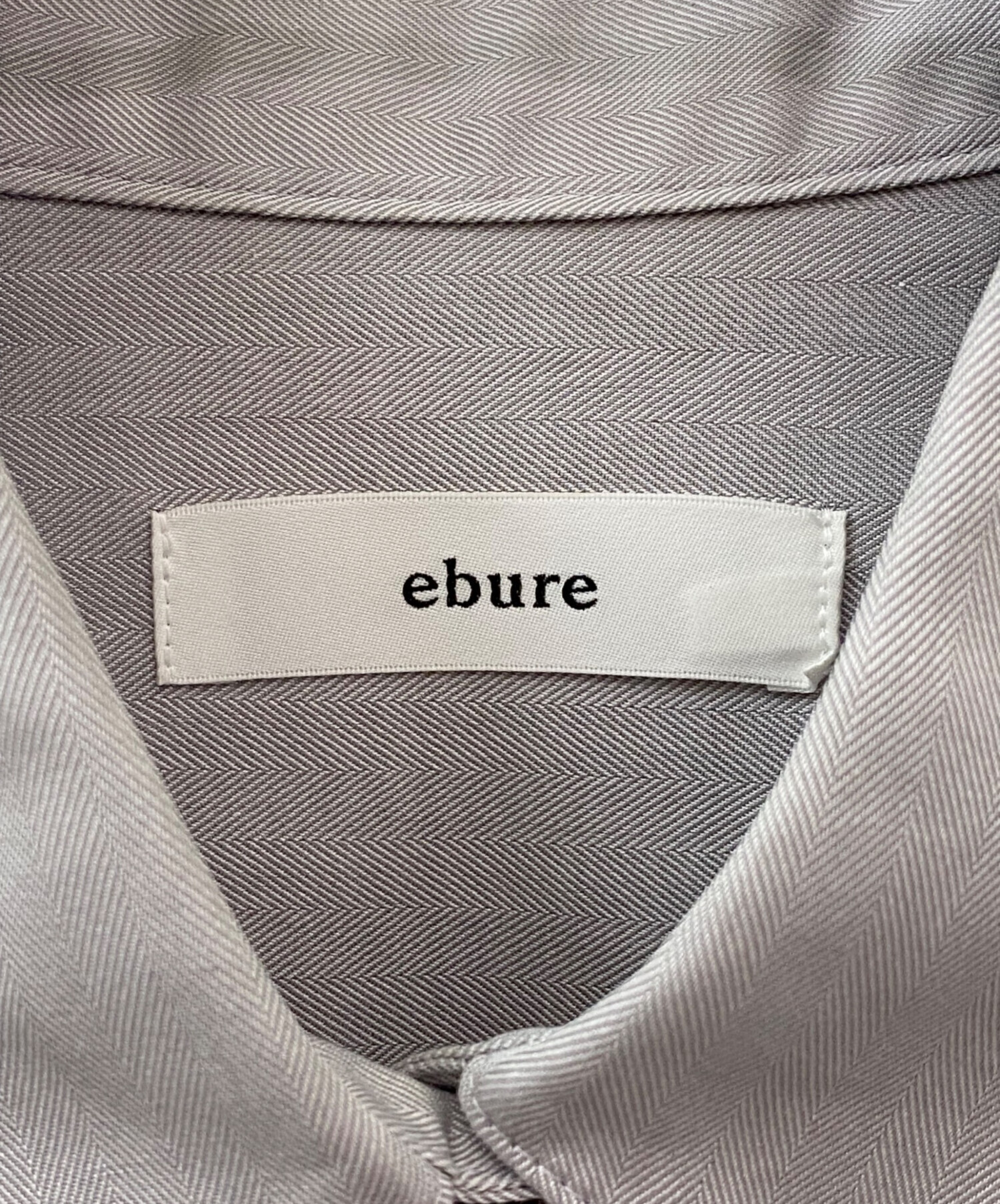 中古・古着通販】ebure (エブール) コットンヘリンボーン 半袖シャツ 