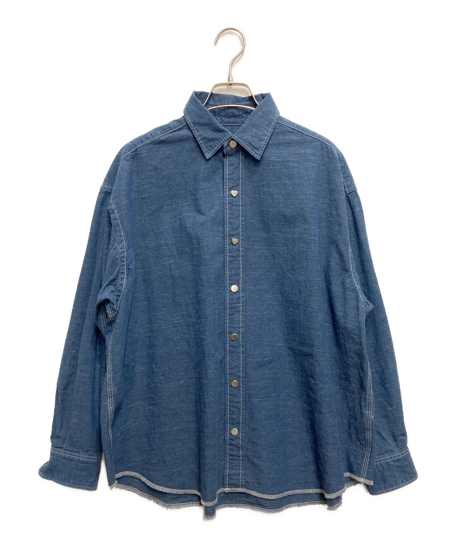 中古・古着通販】FRAMeWORK (フレームワーク) DENIM heart シャツ 