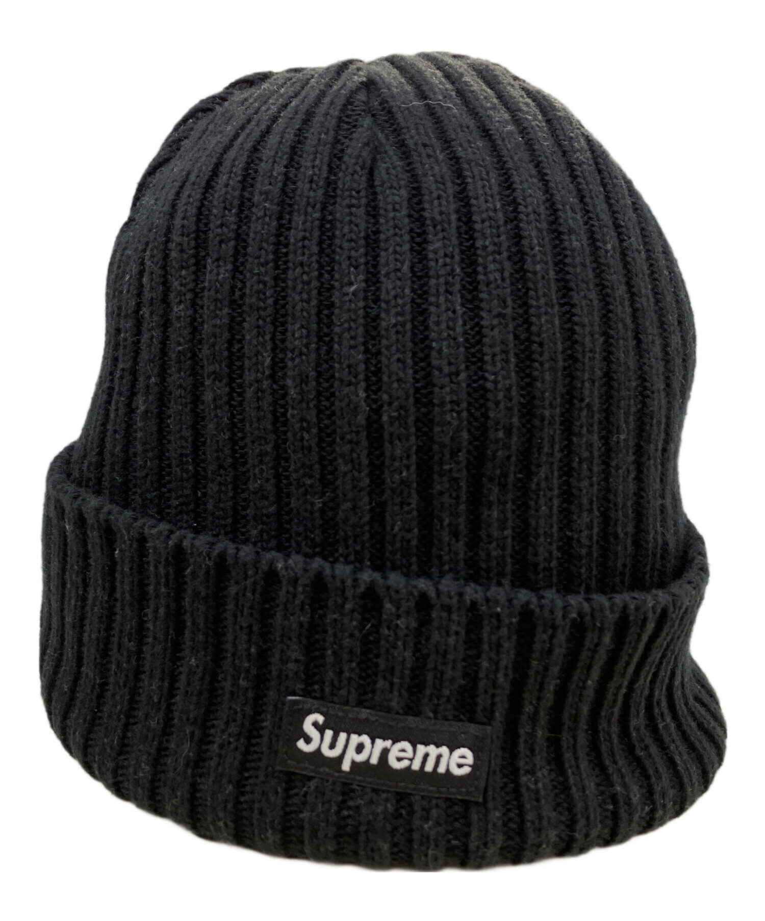 ほぼ未使用　黒色ニット帽 S刺繍 Supreme 中古・古着通販】Supreme (シュプリーム) ニット帽 ブラック｜ブランド
