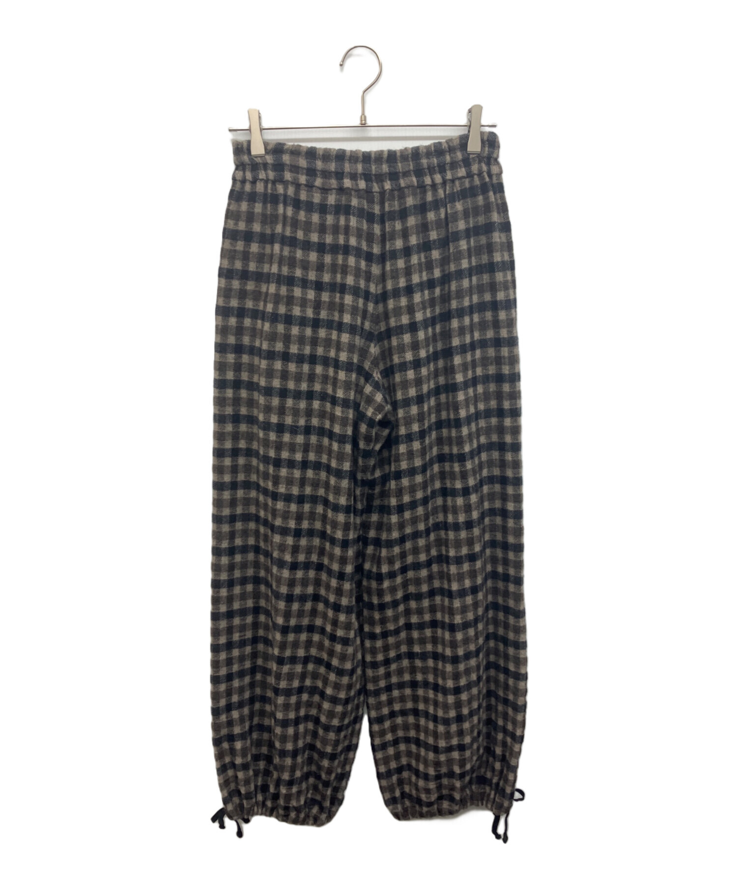 【中古】BLACK COMME des GARÇONS サルエルパンツ チェック 中古】BLACK COMME des GARÇONS サルエルパンツ チェック