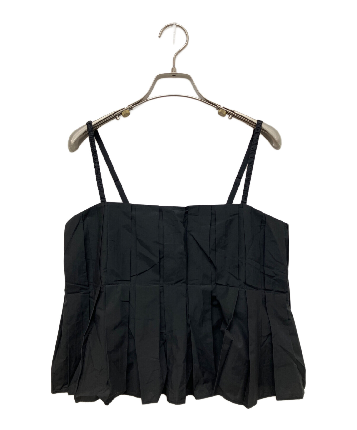 中古・古着通販】theory (セオリー) Soft Lawn Pleated Cami ブラック