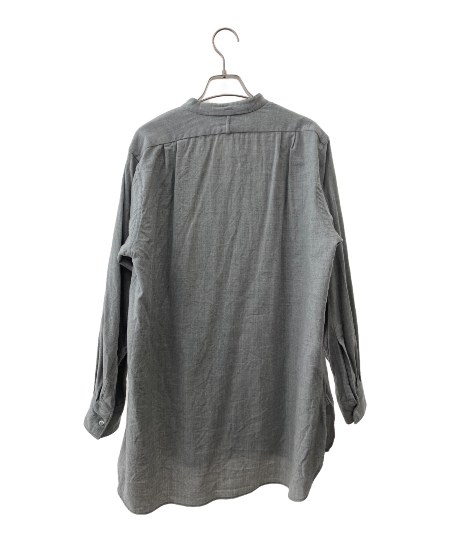 売り切り！HEUGN ユーゲン バンドカラーシャツ SHIRT サイズ1 中古・古着通販】HEUGN (ユーゲン) ロブバンドカラーシャツ グレー