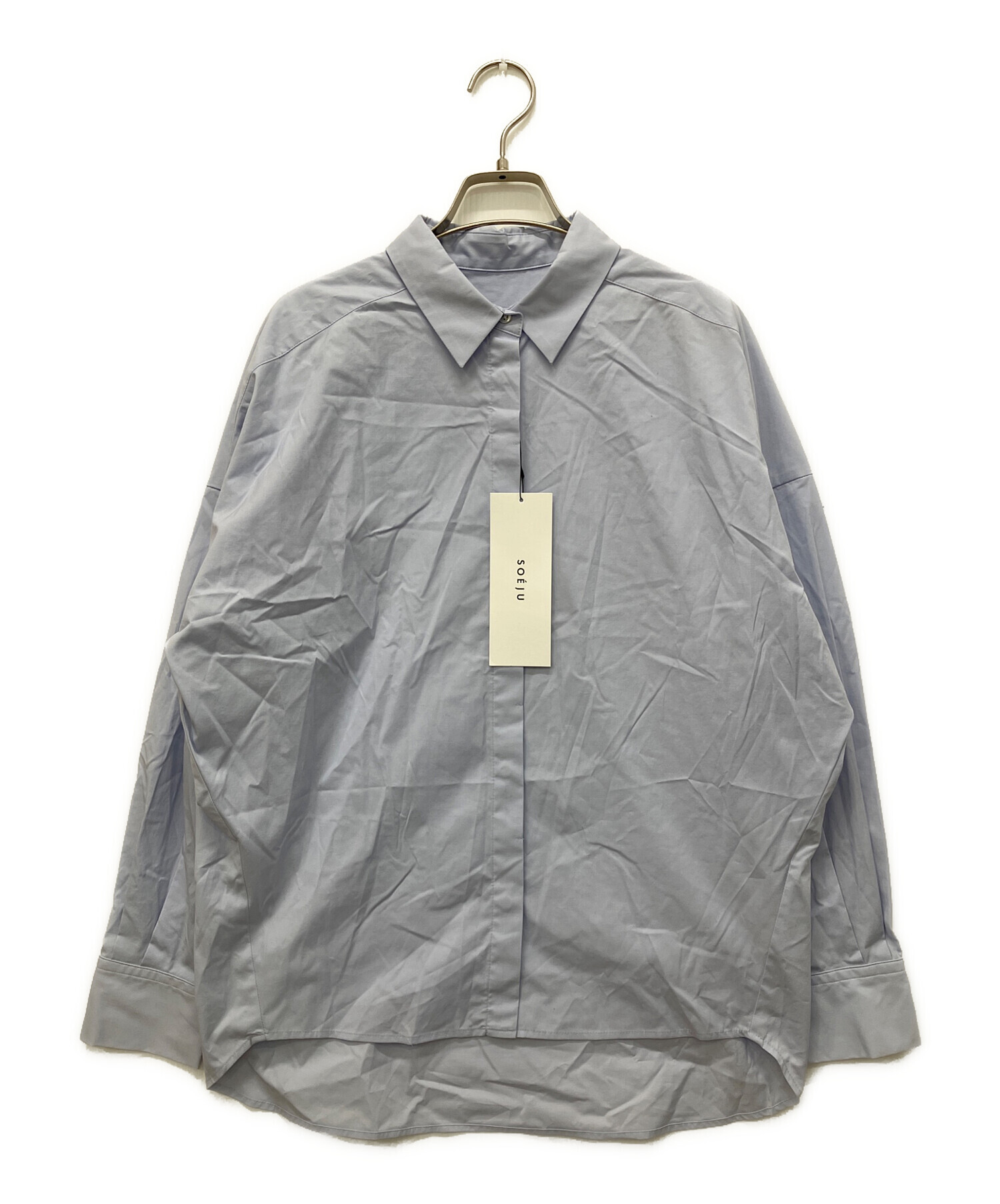 中古・古着通販】SOEJU (ソージュ) コクーンシャツ ブルー サイズ:M 