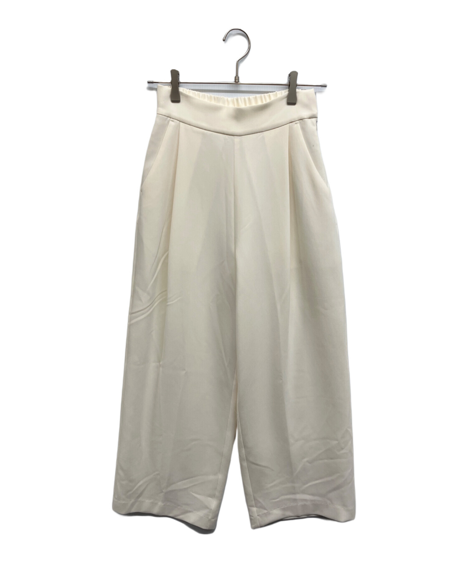 中古・古着通販】SOEJU (ソージュ) タックワイドパンツ ホワイト