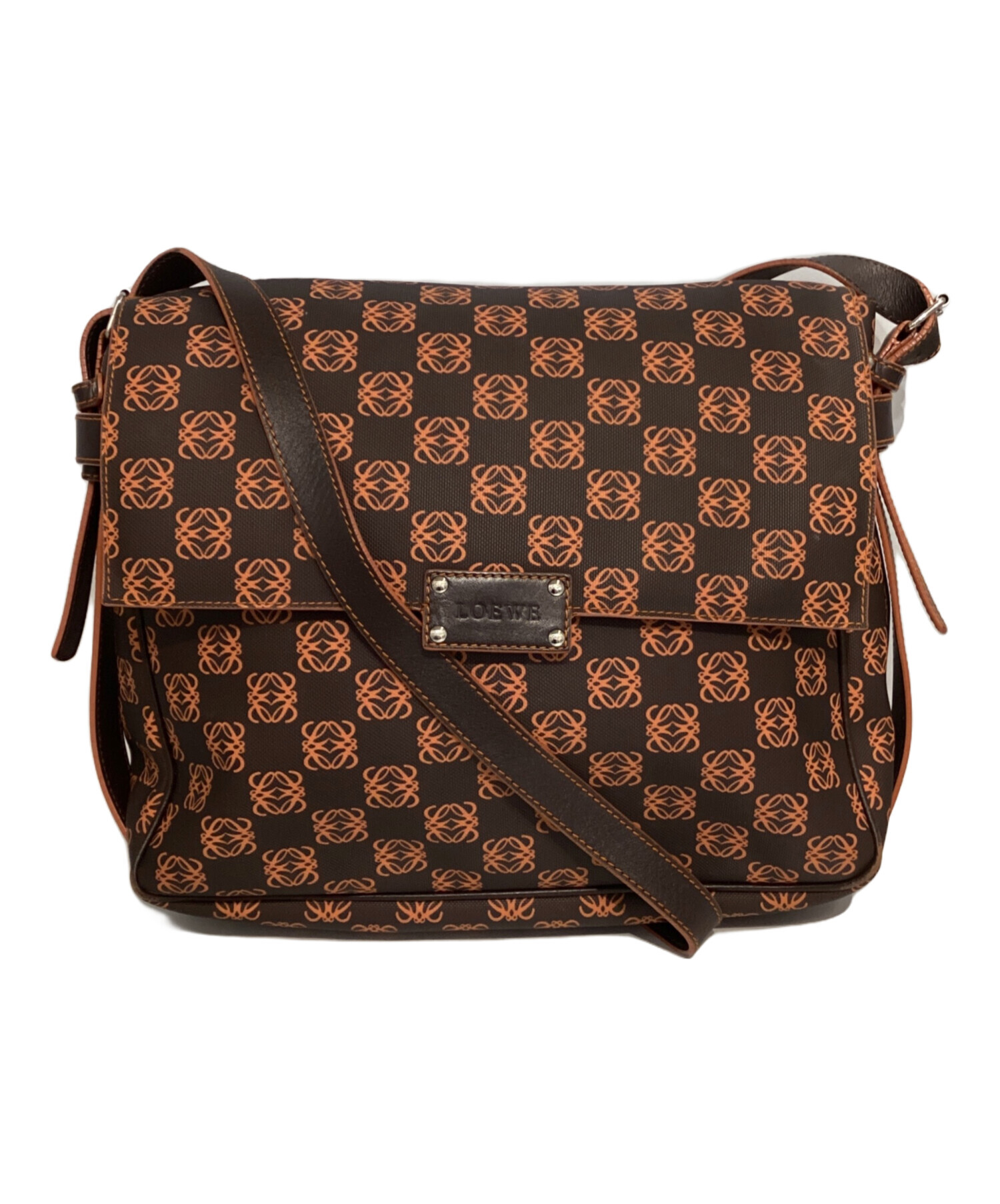 中古・古着通販】LOEWE (ロエベ) メッセンジャーバッグ ブラウン