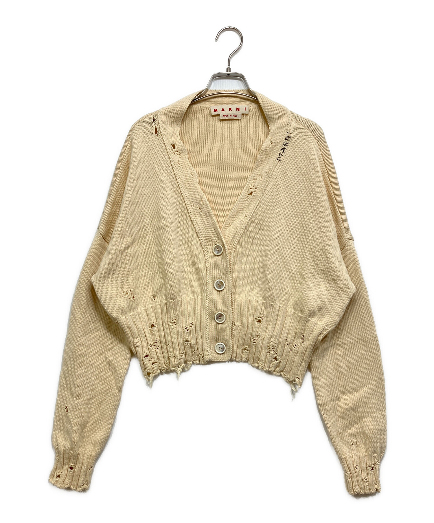 中古・古着通販】MARNI (マルニ) ダメージニットカーディガン