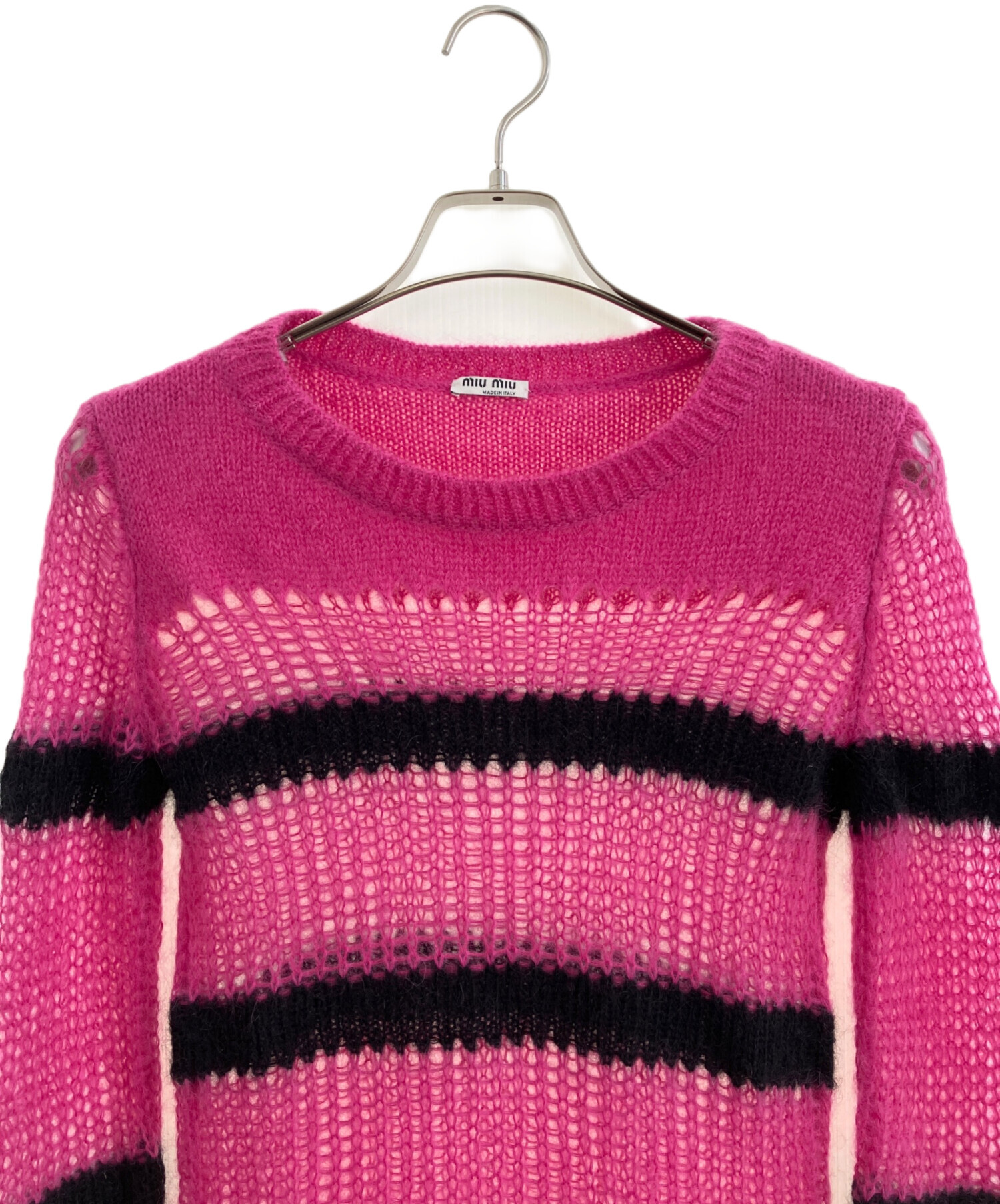 中古・古着通販】MIU MIU (ミュウミュウ) モヘヤ混ボーダーニット