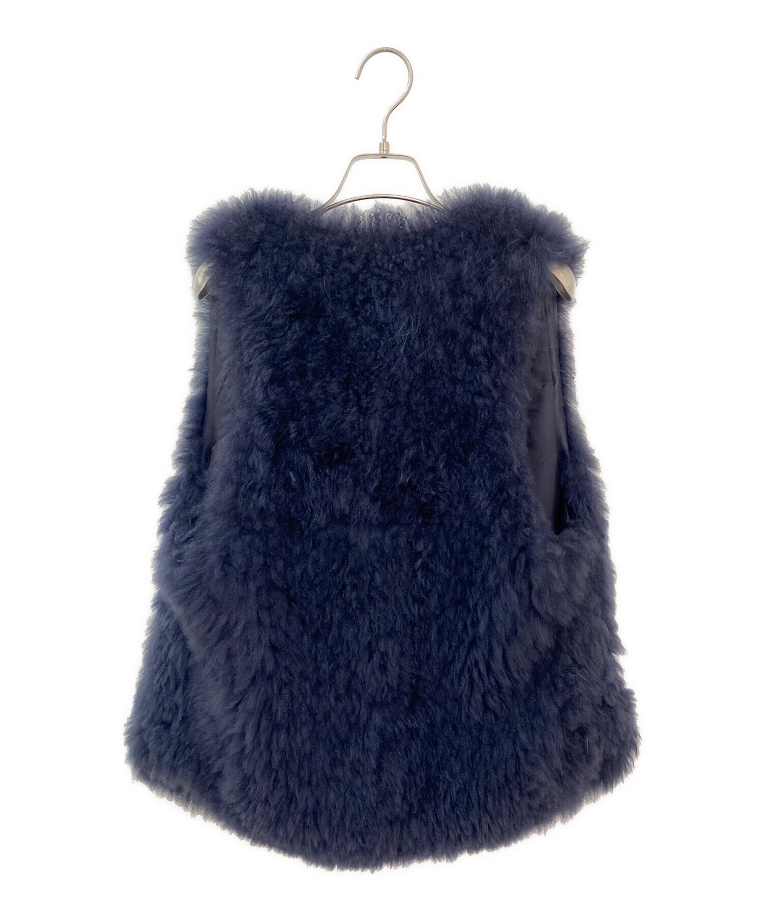 中古・古着通販】Ron Herman (ロンハーマン) Fur Vest ネイビー サイズ 
