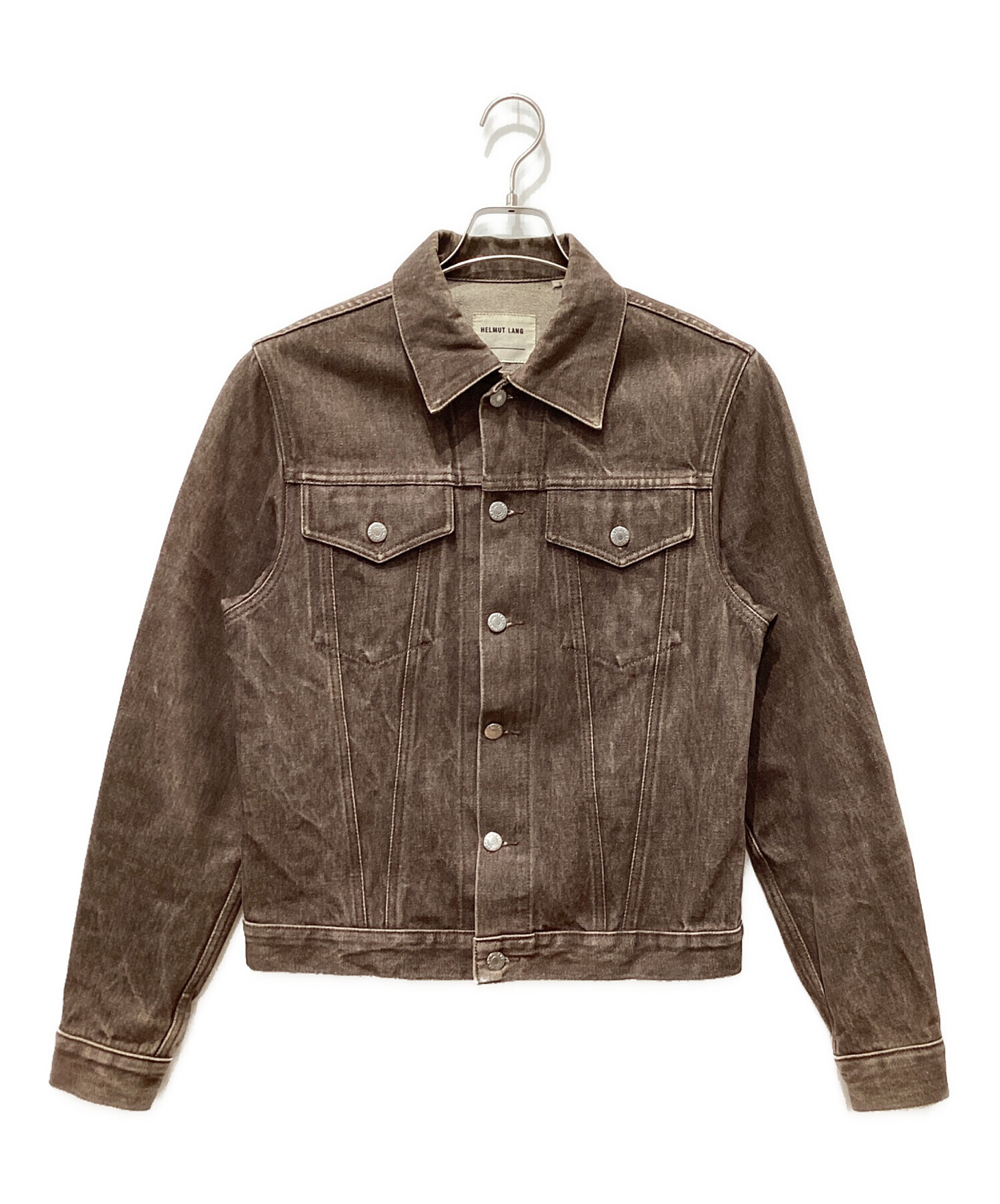 HELMUT LANG デニムジャケット 茶 中古・古着通販】HELMUT LANG (ヘルムートラング) デニムジャケット