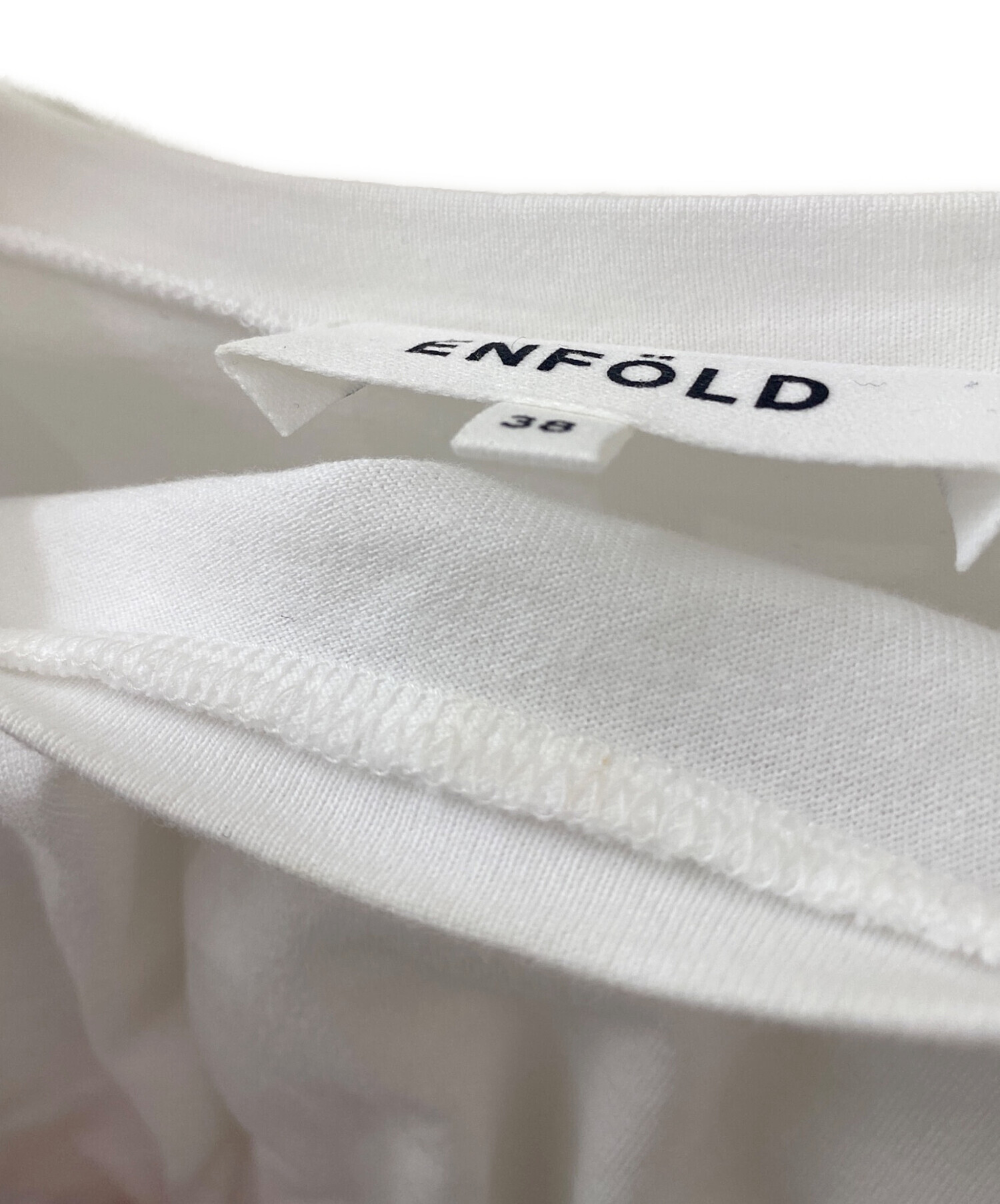 【未使用】 エンフォルド レイヤードロングスリーブ ホワイト 38サイズ 中古・古着通販】ENFOLD (エンフォルド) クラッシック天竺 T