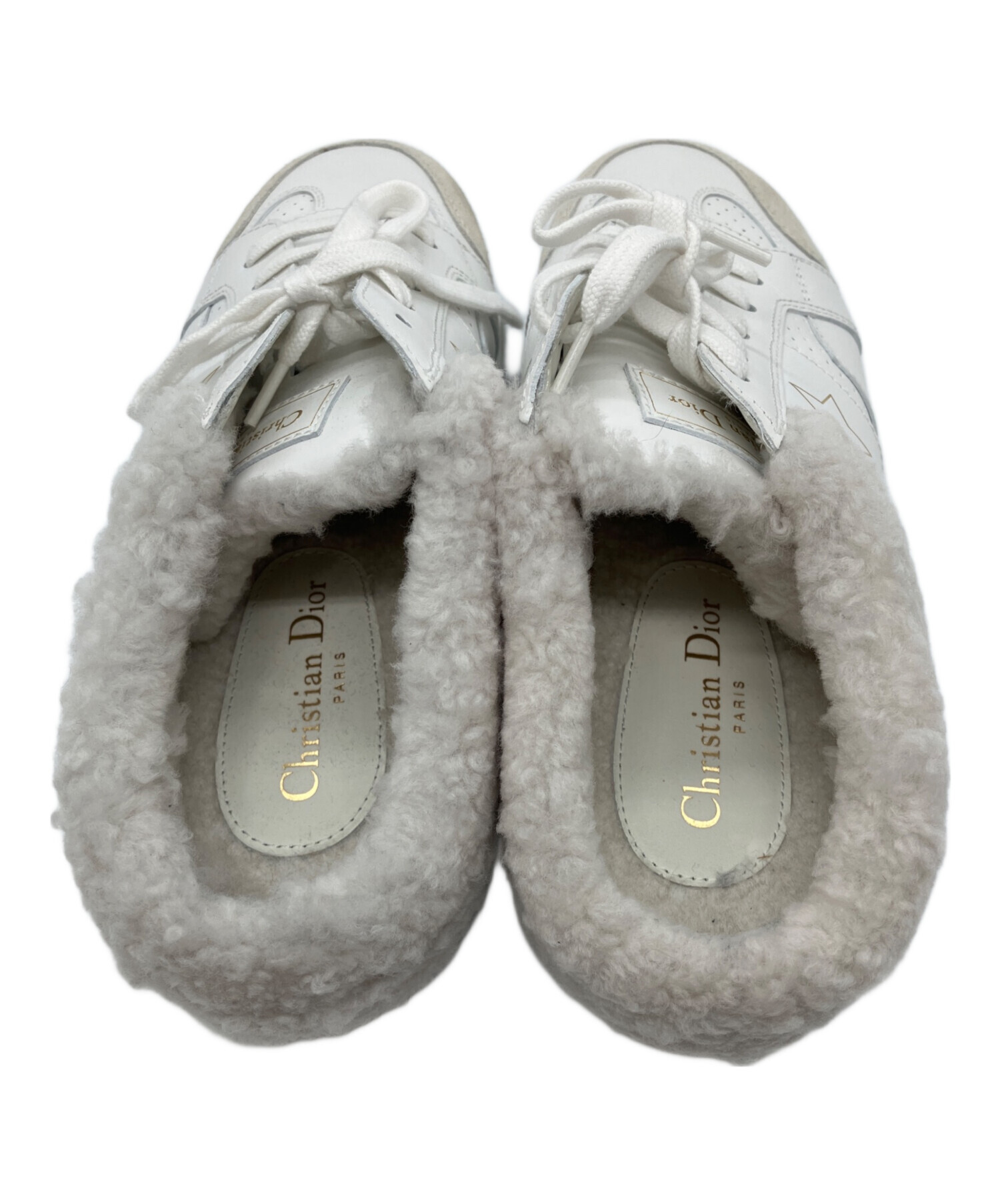 正品Dior ホワイト ミュール 5cm 中古・古着通販】Christian Dior (クリスチャン ディオール) ミュール