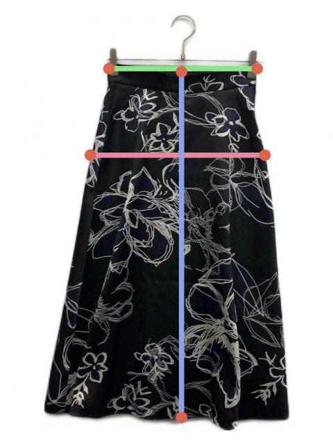 中古・古着通販】ANAYI (アナイ) スケッチフラワージャガードフレア