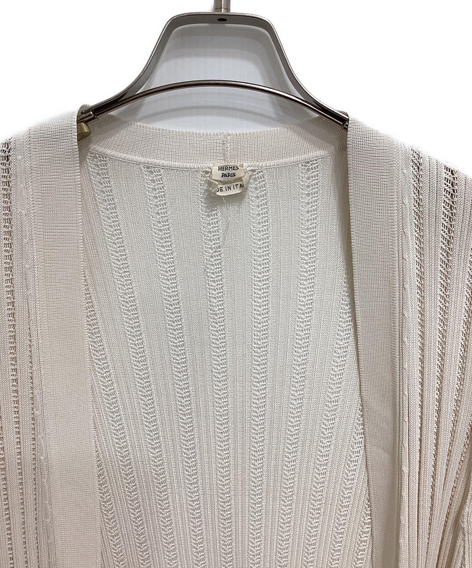 中古・古着通販】HERMES (エルメス) トッパーカーディガン アイボリー