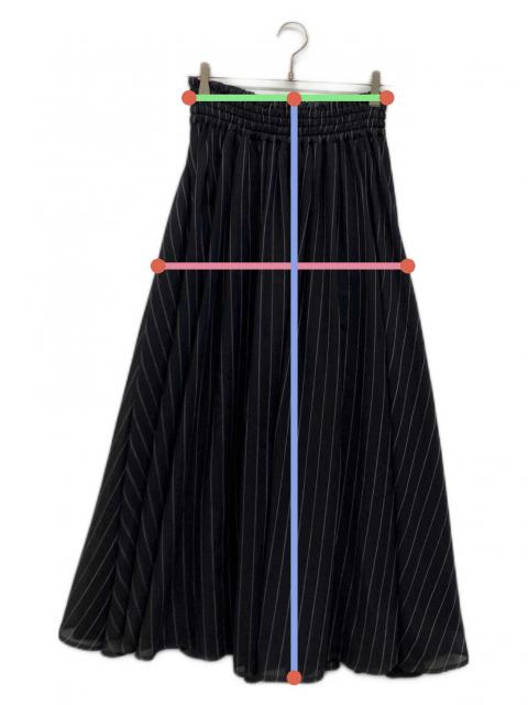 ebure エブール　マナードストライプスカート　サイズ36 中古・古着通販】EBURE (エブール) マナードストライプロングスカート