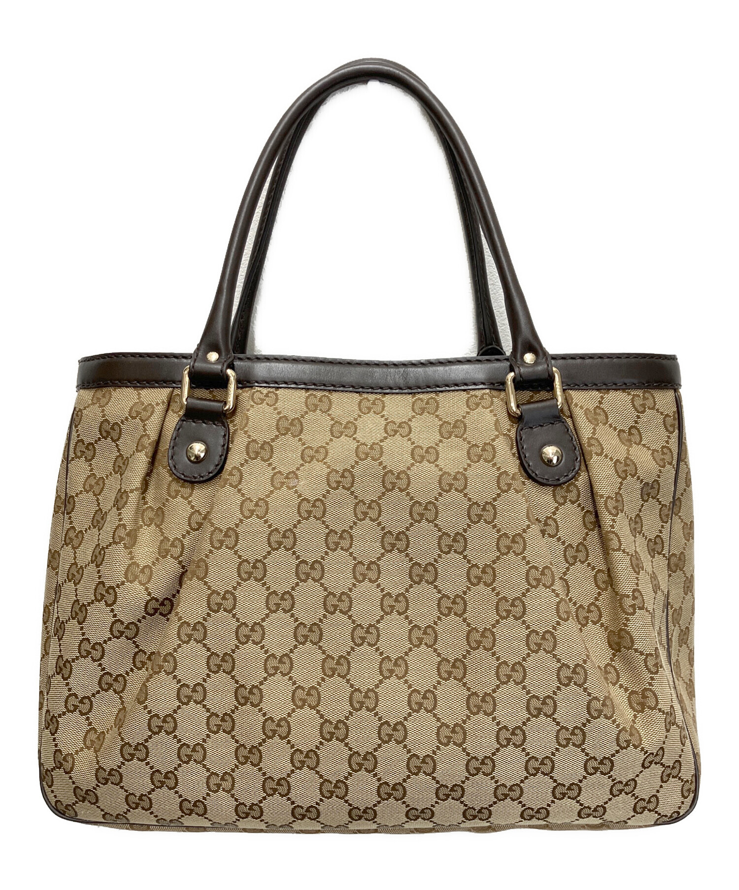 Gucci トートバッグ ベージュ/ブラウン 中古・古着通販】GUCCI (グッチ) トートバッグ ベージュ×ブラウン