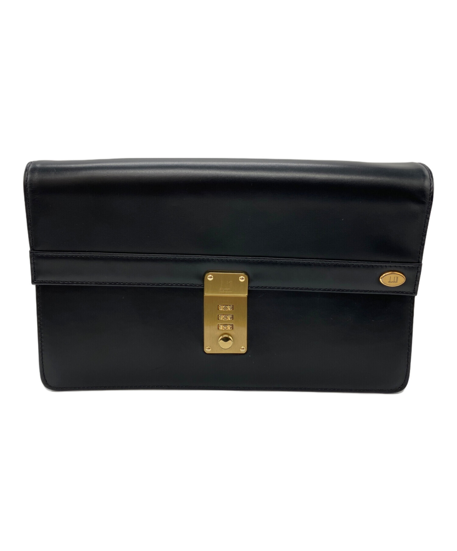 【BIGお買い物ラリー★30%OFFセール中】ダンヒル Dunhill クラッチバッグdマーク ブラック シルバー レディース 中古 中古・古着通販】dunhill (ダンヒル) セカンドバッグ クラッチバッグ