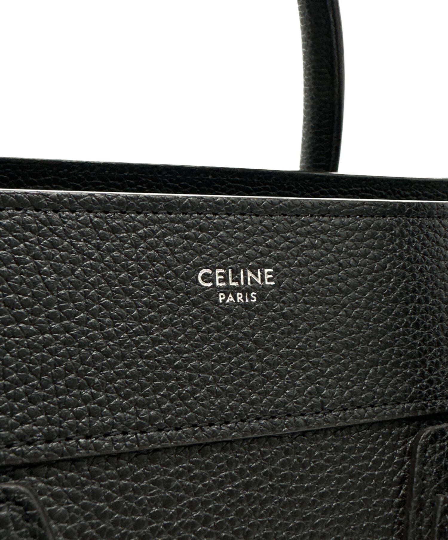 CELINE ラゲージ マイクロショッパー 黒 セリーヌ ラゲージ マイクロショッパー ブラック ハンド ゴールド金具