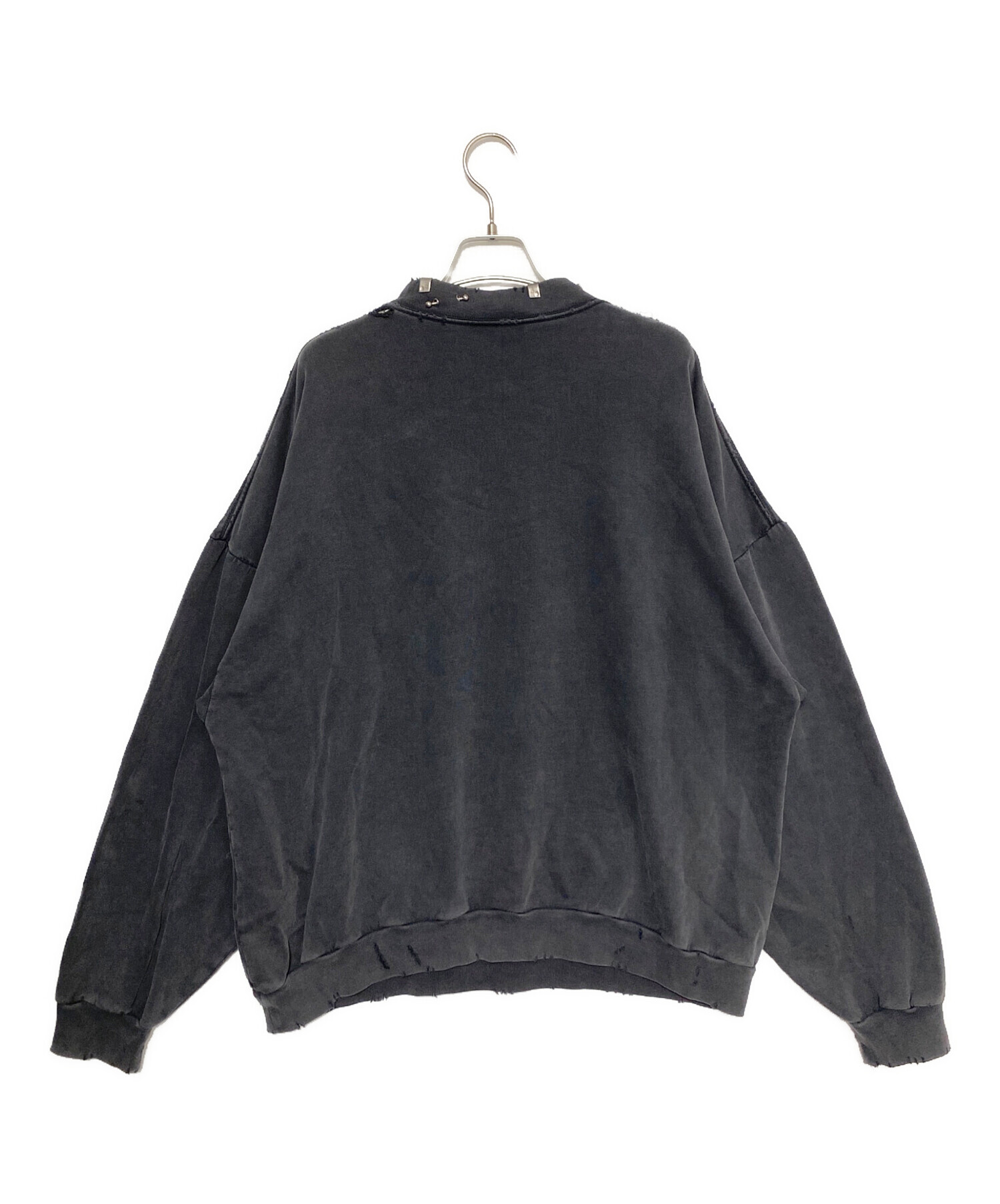 中古・古着通販】BALENCIAGA (バレンシアガ) PIERCED ROUND SWEATSHIRT 