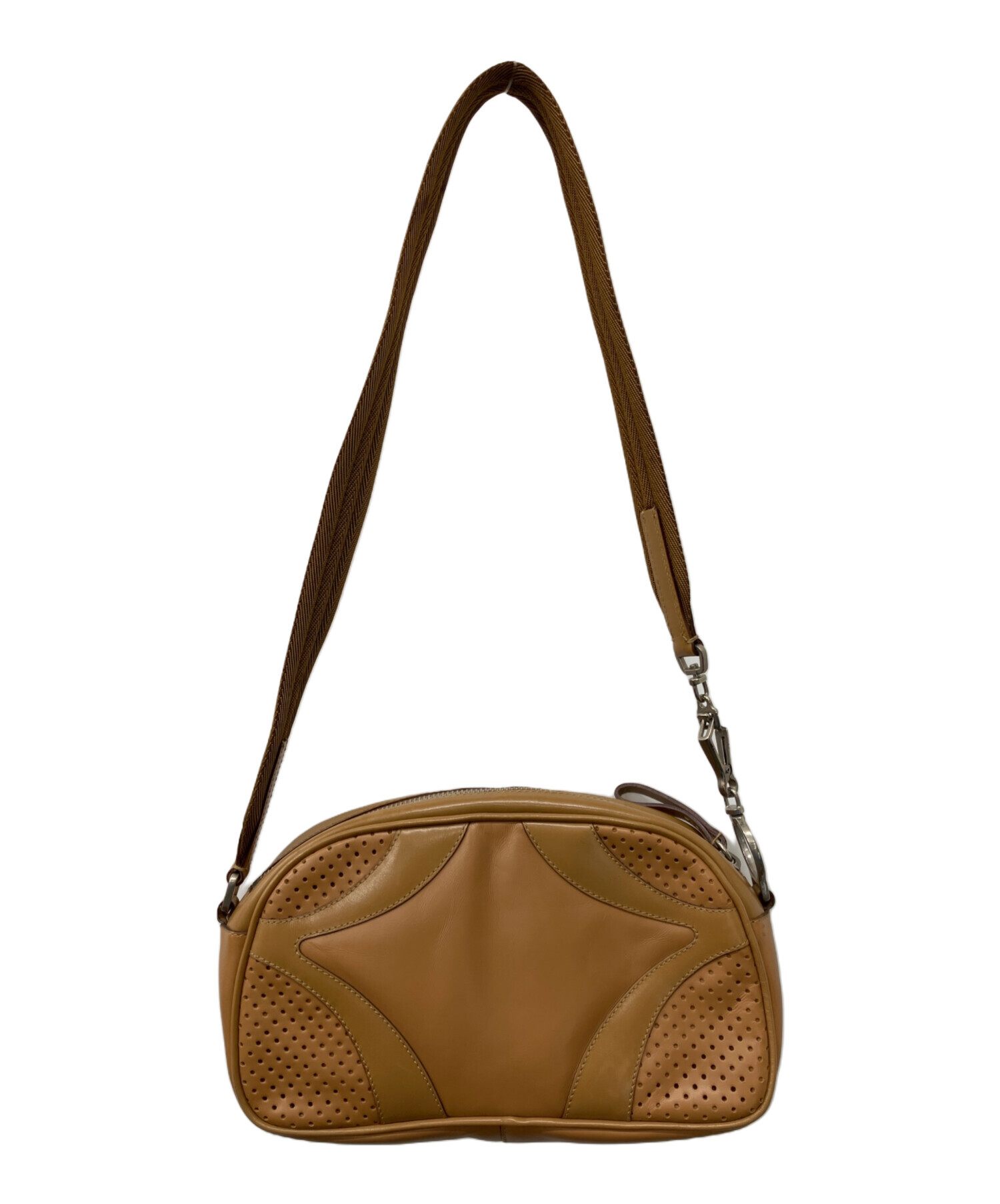 中古・古着通販】PRADA (プラダ) パンチングレザーショルダーバッグ
