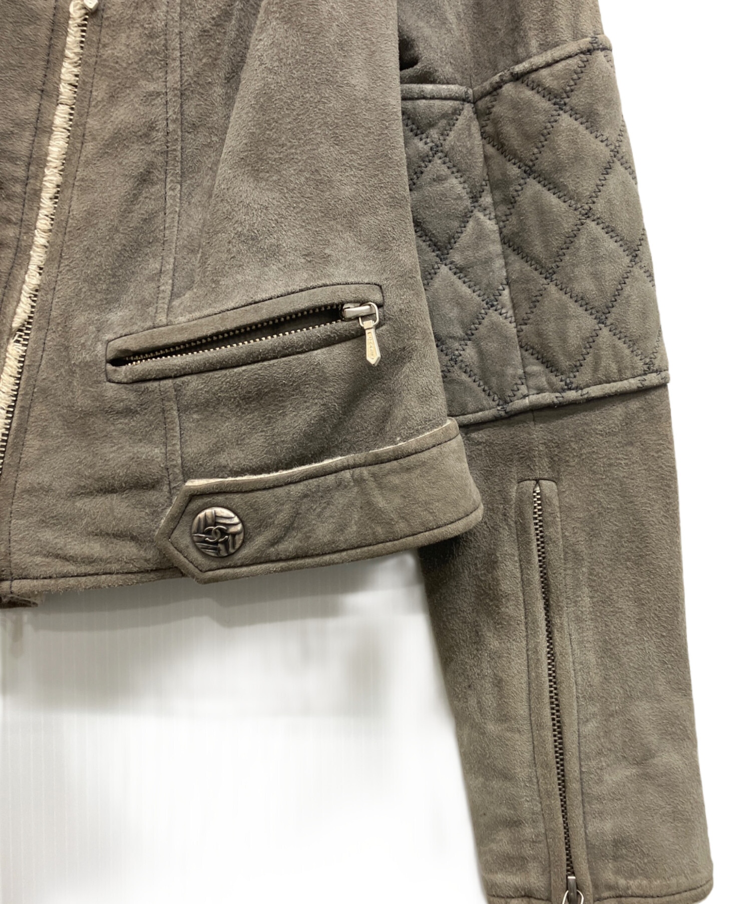 中古・古着通販】CHANEL (シャネル) スウェードダブルライダース