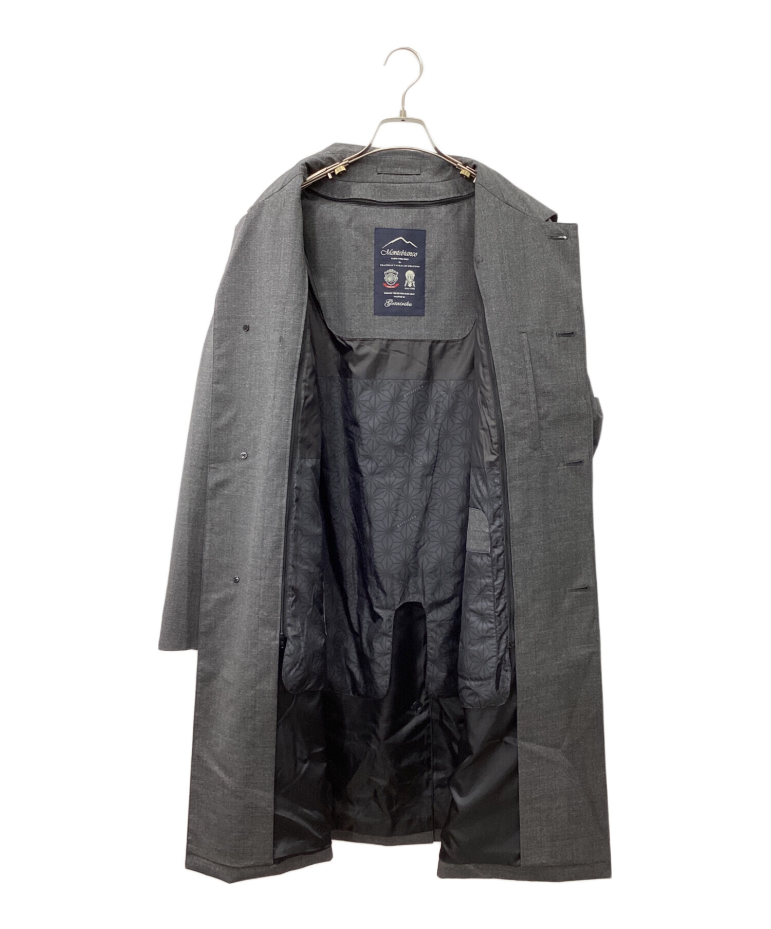 ✨美品✨五大陸　トレンチコート　比翼　モンテビアンコ　シングル　チェック　M 中古・古着通販】Montebianco 五大陸 (モンテビアンコ ゴタイリク