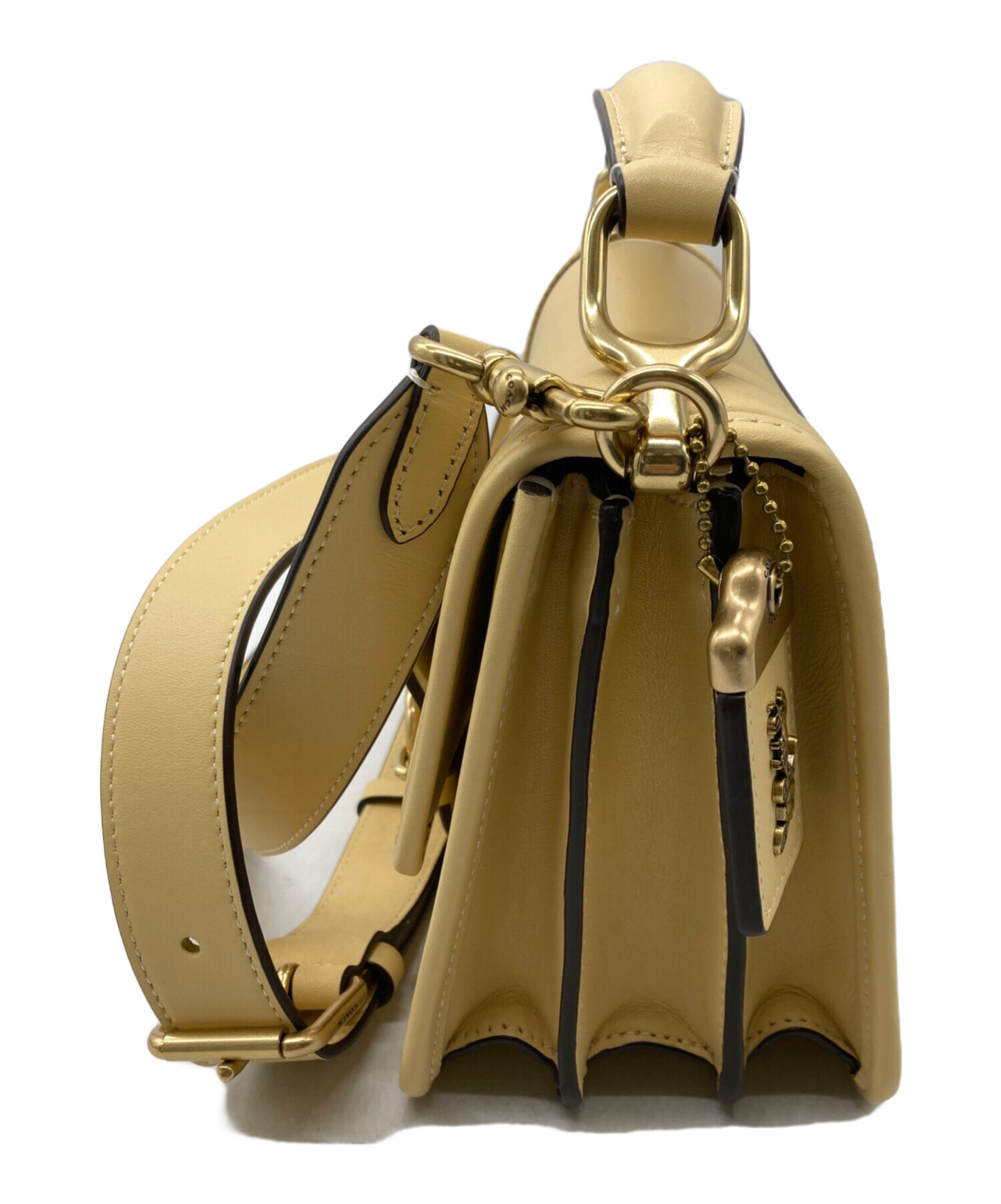 コーチ ヒーローショルダー  C8449【Aランク】(中古) 中古・古着通販】COACH (コーチ) ヒーロー ショルダー バッグ イエロー