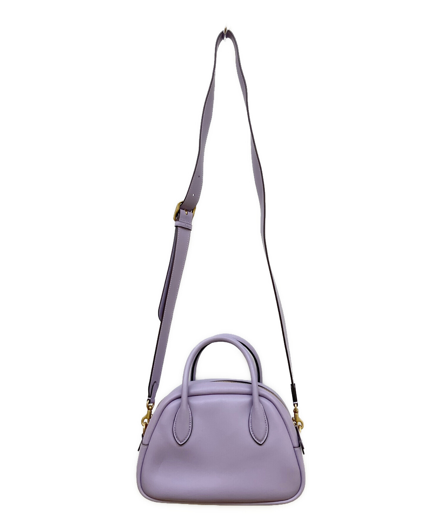 COACH　ボーリングバッグ　パープル 中古・古着通販】COACH (コーチ) バーロウ ボウリング バッグ パープル