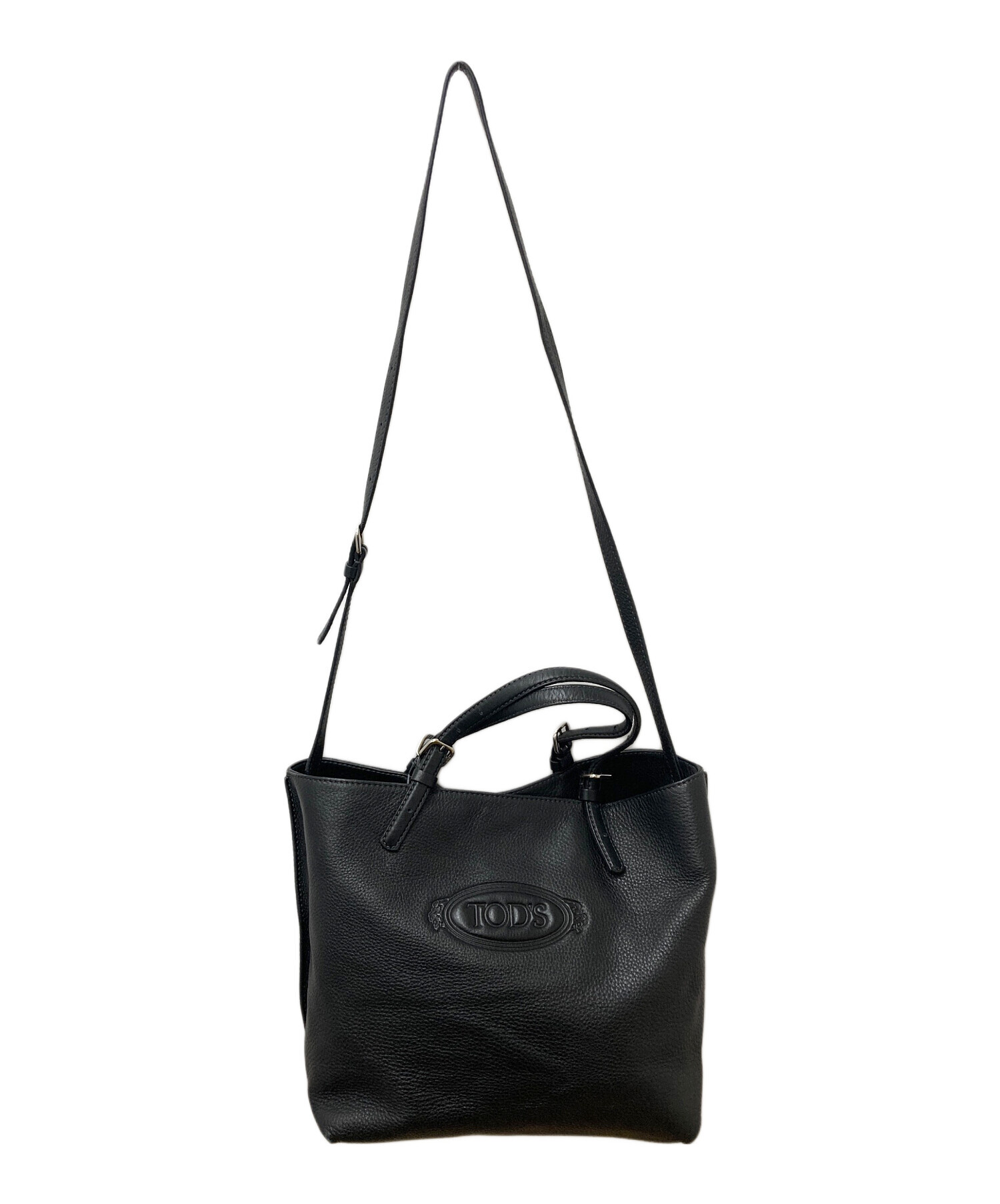 TOD'S トッズ 本革 ビジネスバック 2way 中古・古着通販】TOD'S (トッズ) レザー2WAYバッグ ブラック｜ブランド