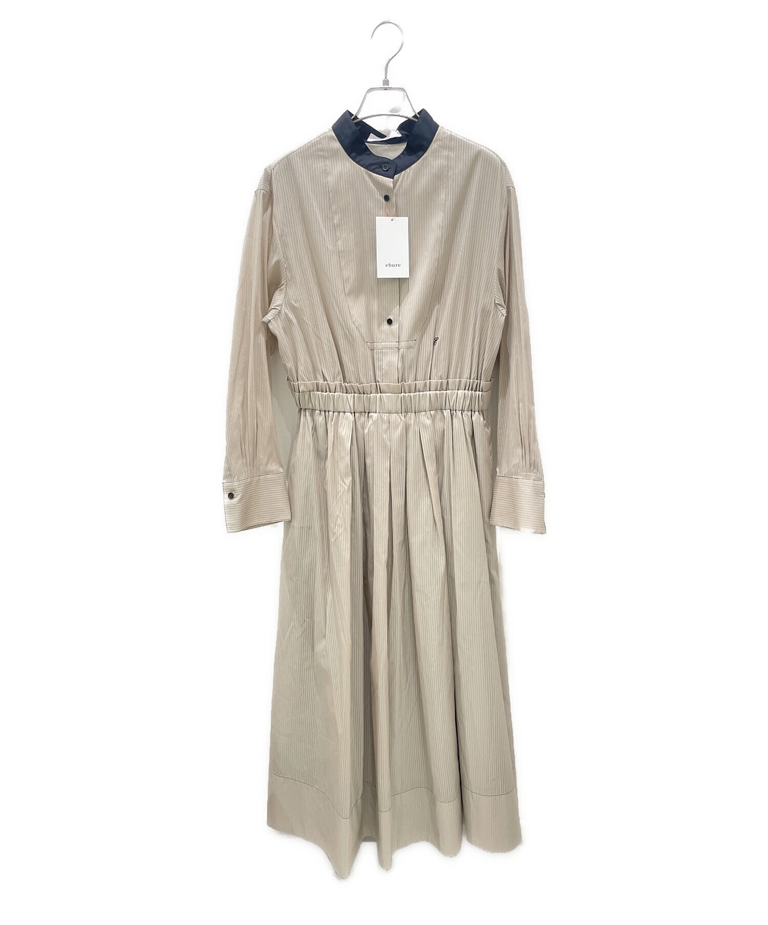 中古・古着通販】ebure (エブール) シルクコットンスルーストライプ  