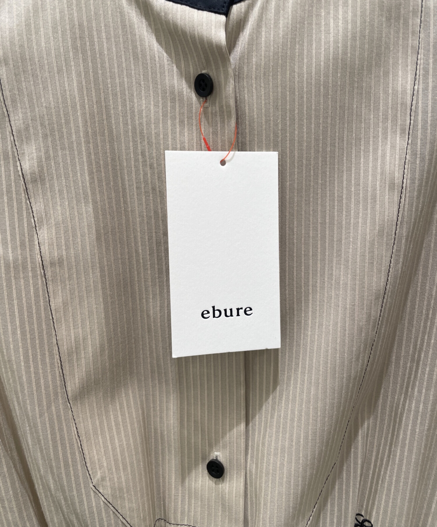 中古・古着通販】ebure (エブール) シルクコットンスルーストライプ
