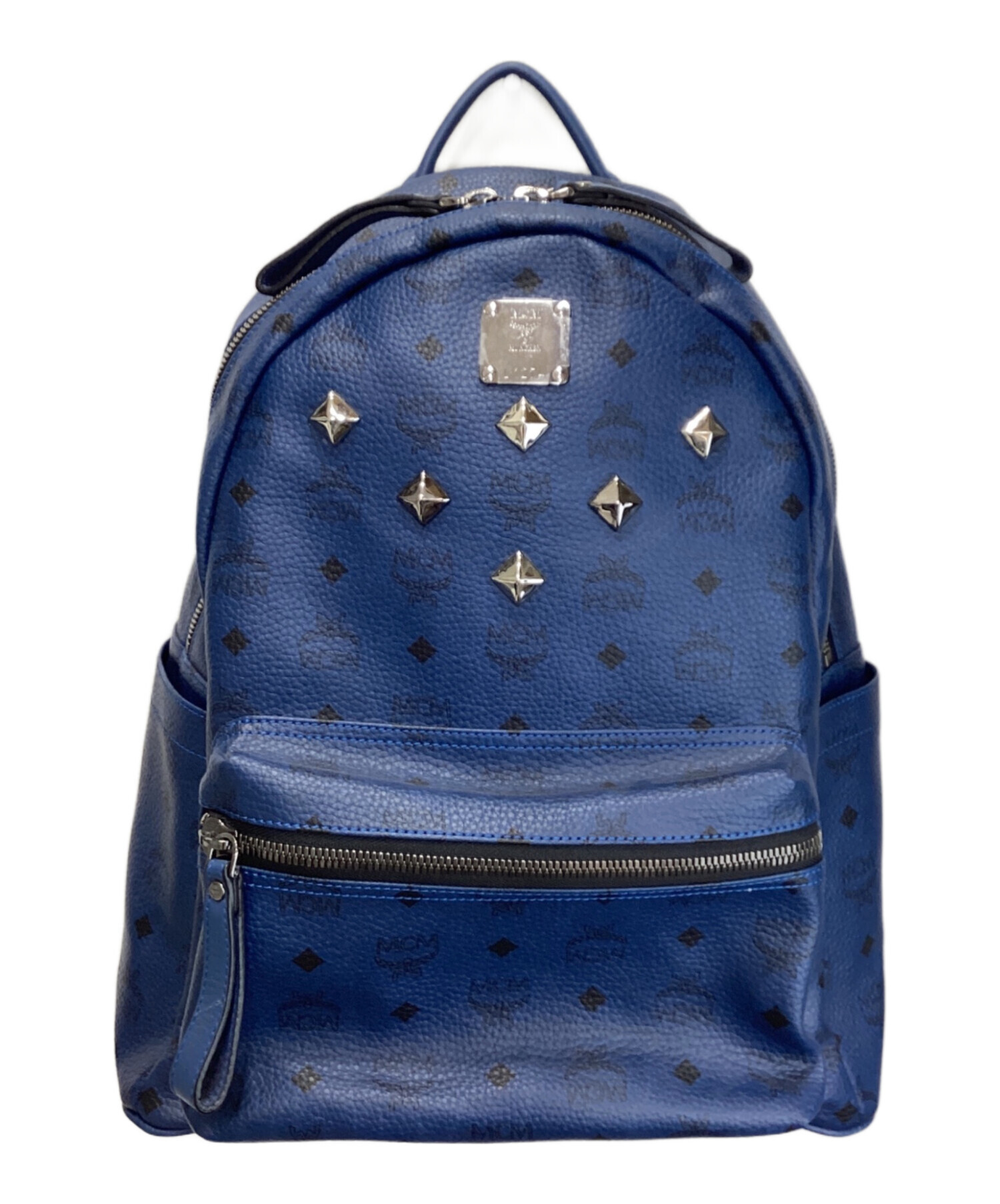 中古・古着通販】MCM (エムシーエム) スタッズ バックパック ネイビー