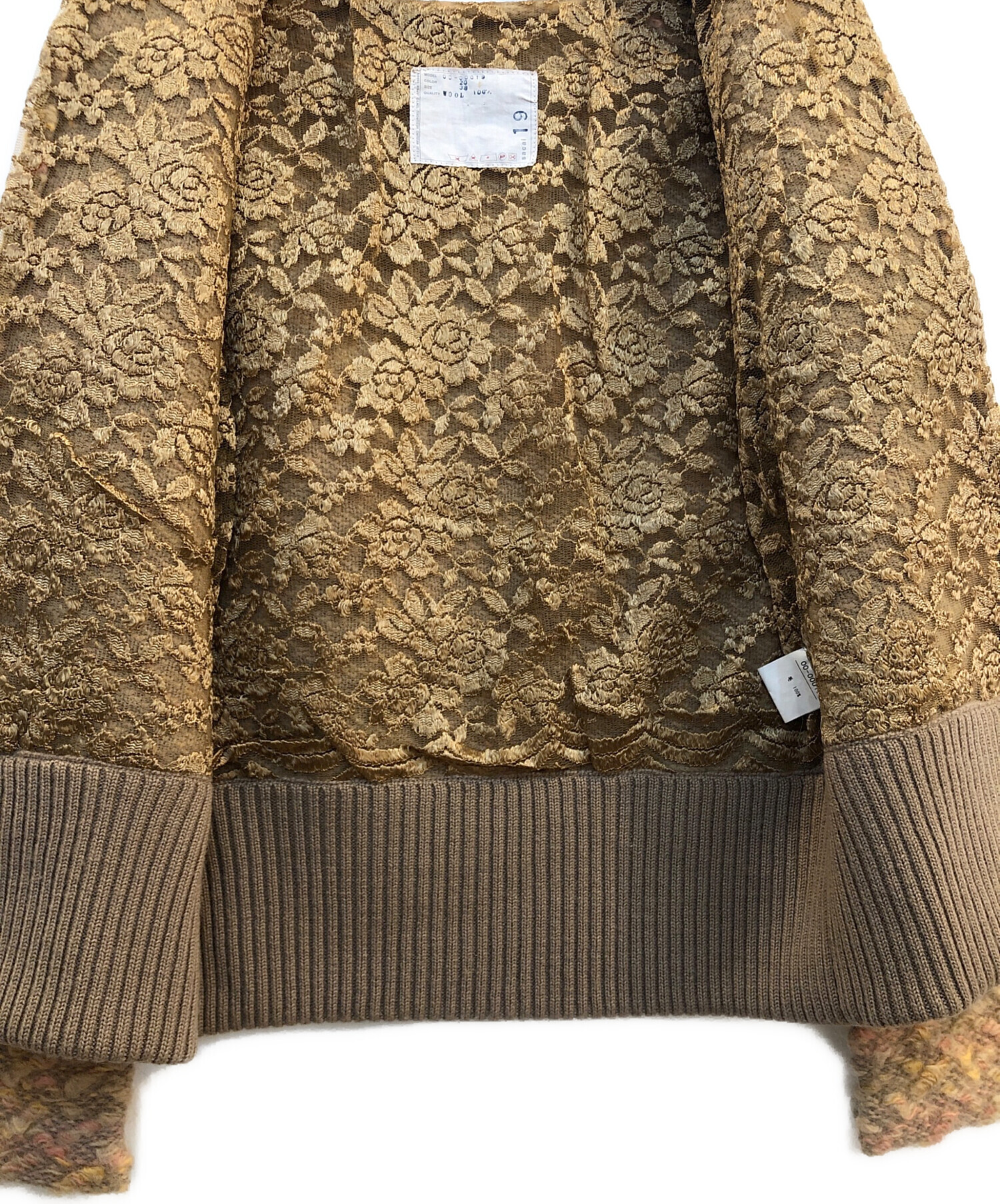 中古・古着通販】sacai (サカイ) ウールジャケット ベージュ サイズ:38