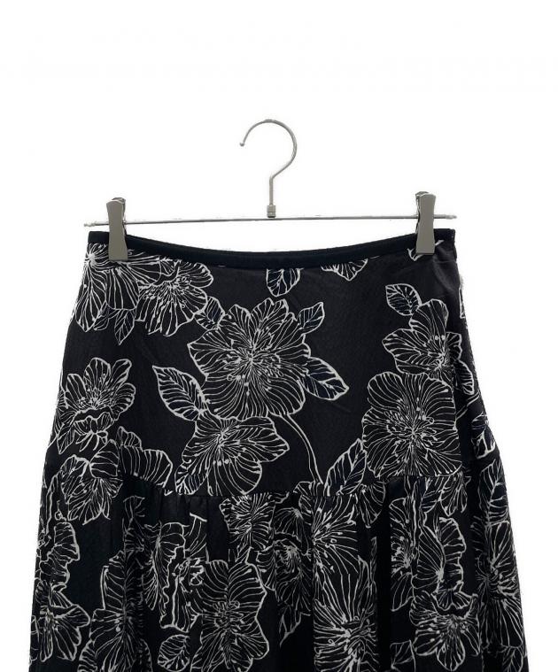 Drawer フラワープリントギャザーロングスカート　メ11 Drawer フラワープリントギャザーロングスカート メ11 - メルカリ