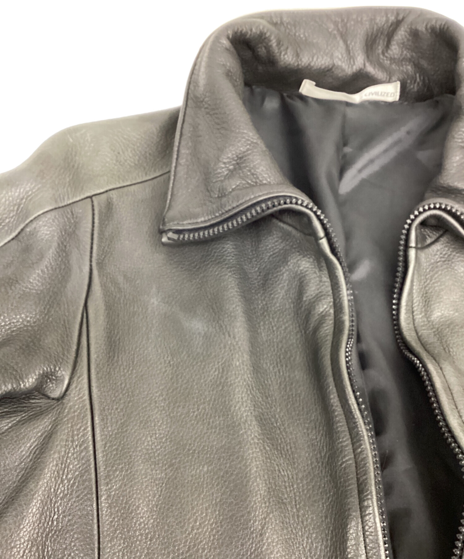 中古・古着通販】CIVILIZED (シヴィライズド) ダブルジップ レザー 