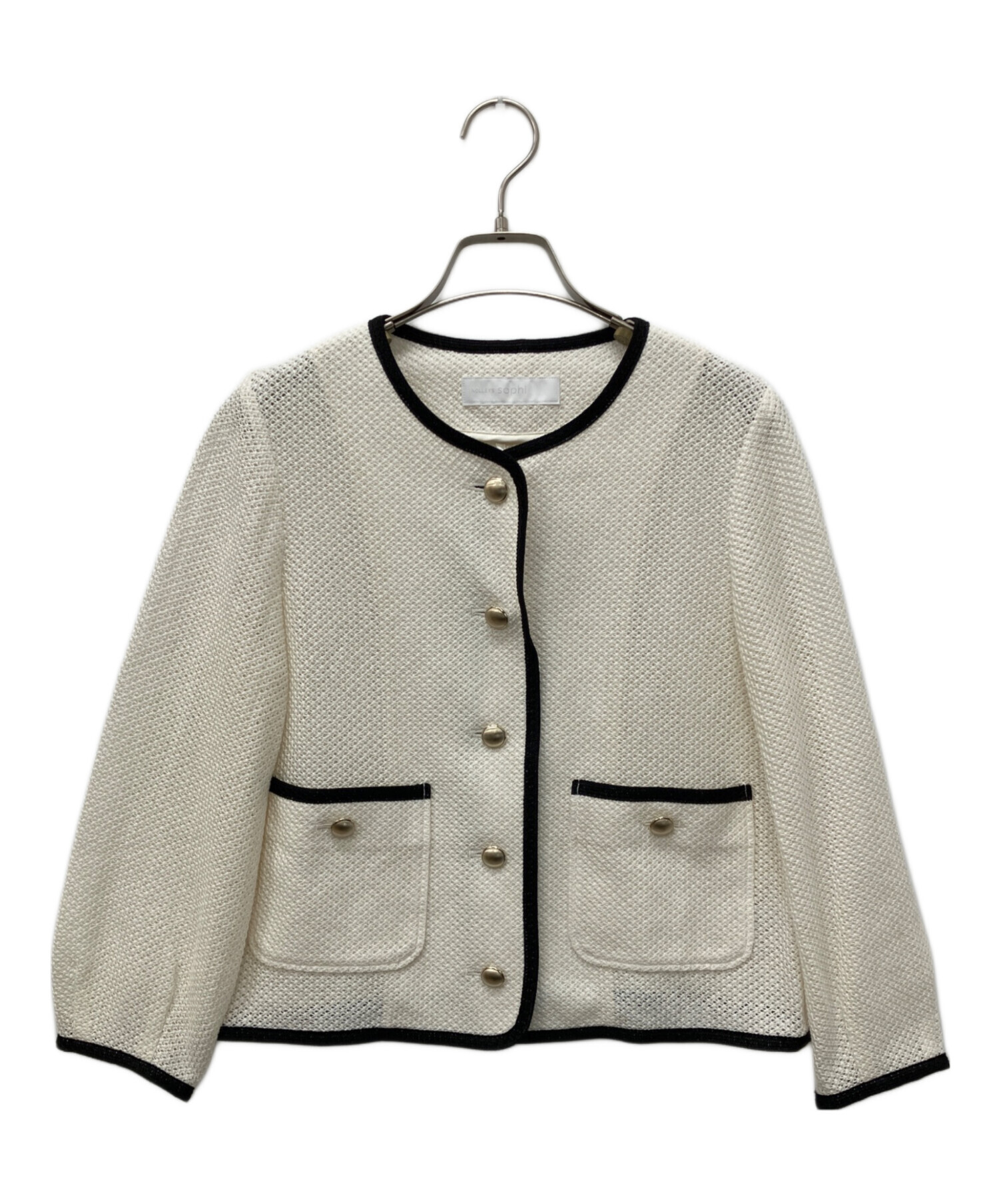 新品未使用NOLLEY'S Sophi ギマメッシュ パイピングジャケット 36 中古・古着通販】NOLLEY'S sophi (ノーリーズソフィー) ウォッシャブル