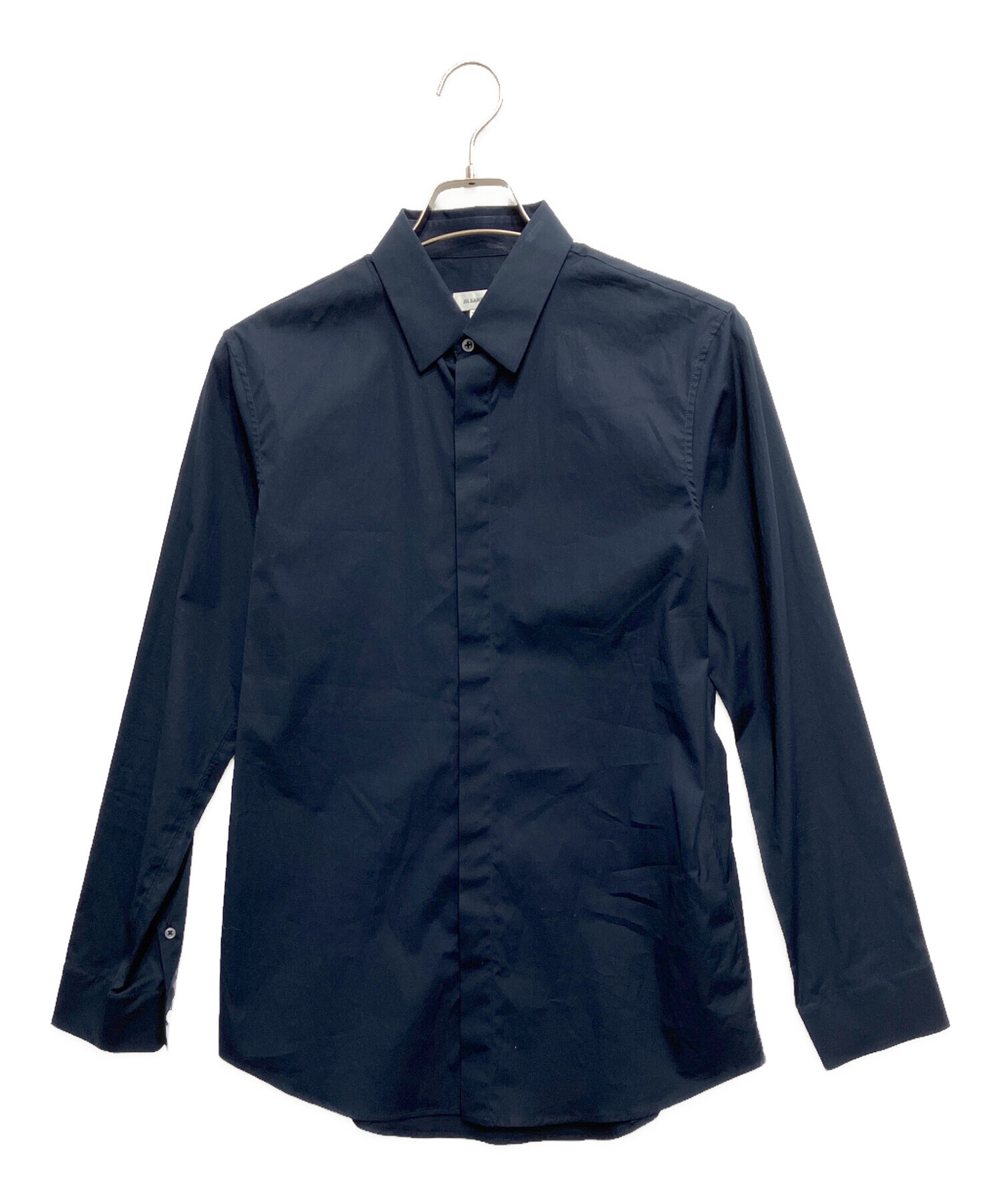 JIL SANDER シャツ 39 ジルサンダー ネイビー 紺 中古・古着通販】JIL SANDER (ジルサンダー) ドレスシャツ ネイビー