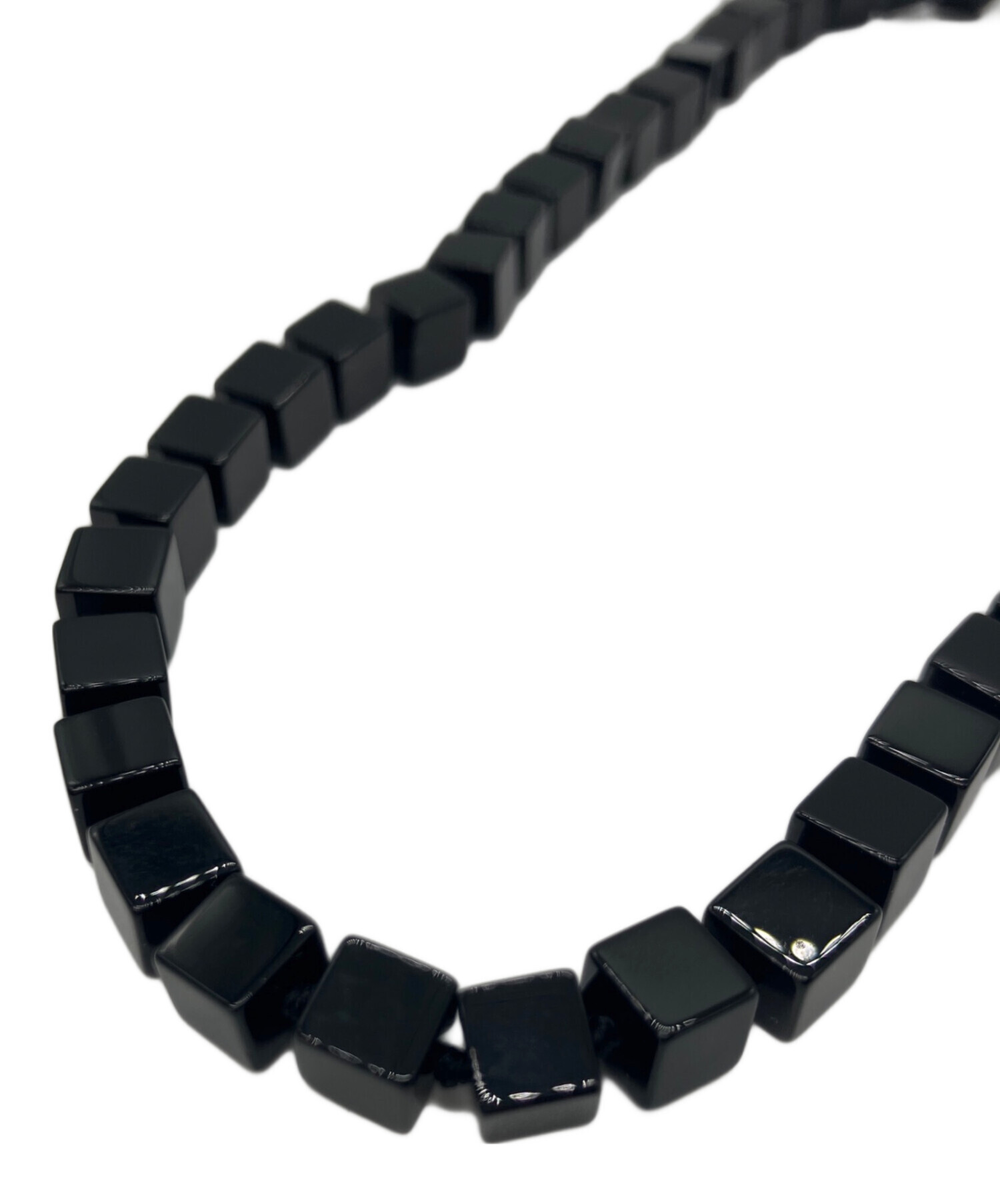 中古・古着通販】R.ALAGAN (ララガン) CUBE STONE NECKLACE ブラック