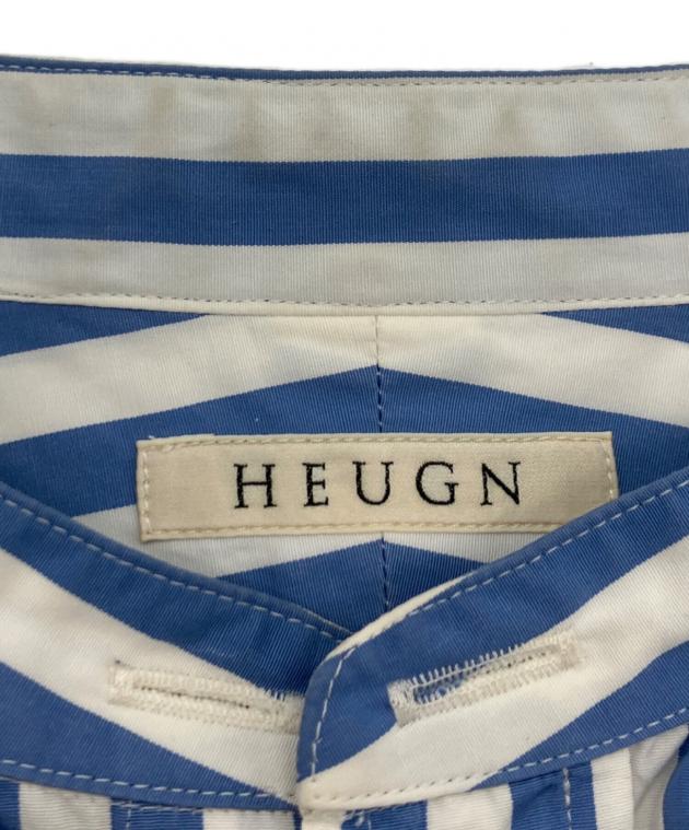 中古・古着通販】HEUGN (ユーゲン) ストライプバンドカラーシャツ