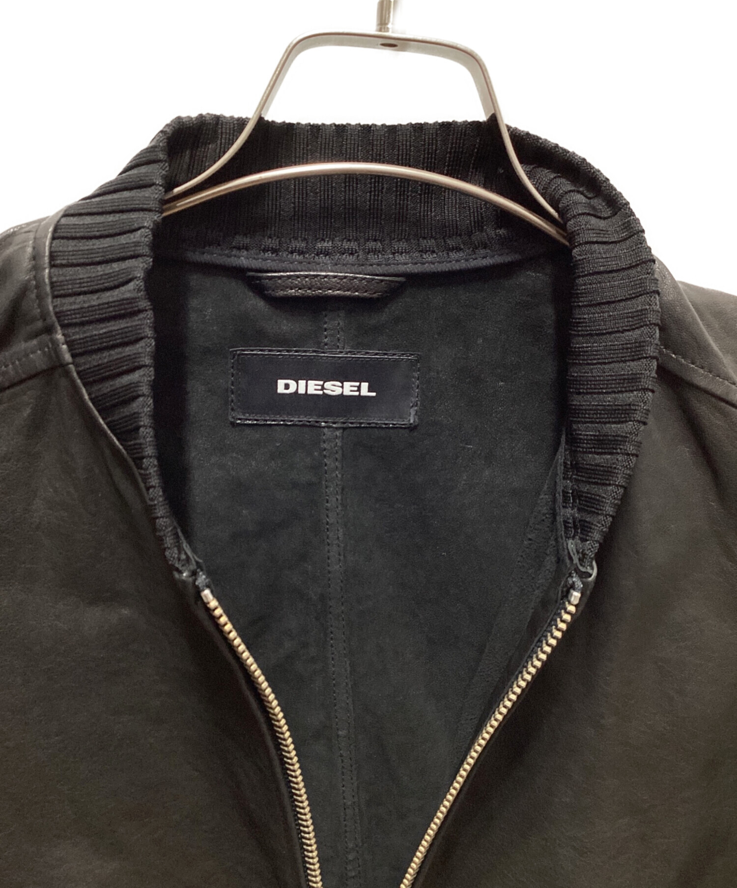 中古・古着通販】DIESEL (ディーゼル) レザージャケット ブラック