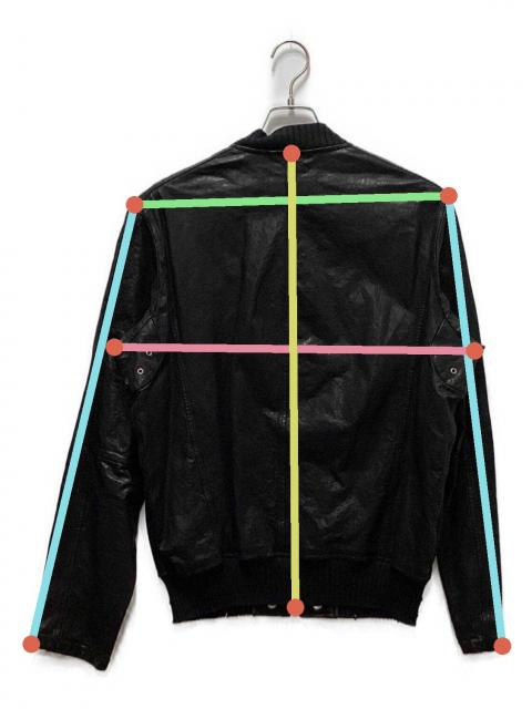中古・古着通販】DIESEL (ディーゼル) レザージャケット ブラック