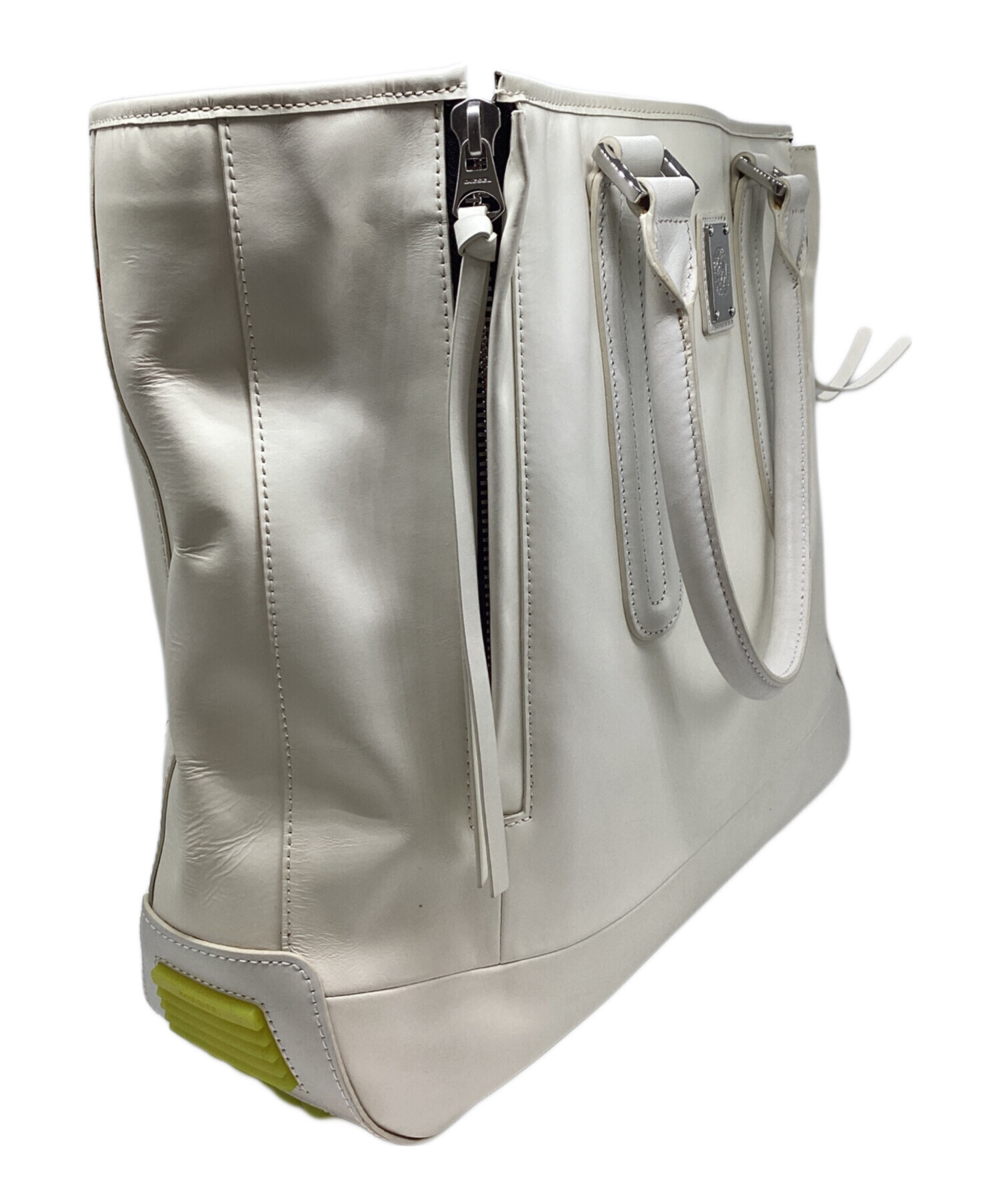中古・古着通販】DIESEL (ディーゼル) レザートートバッグ ホワイト