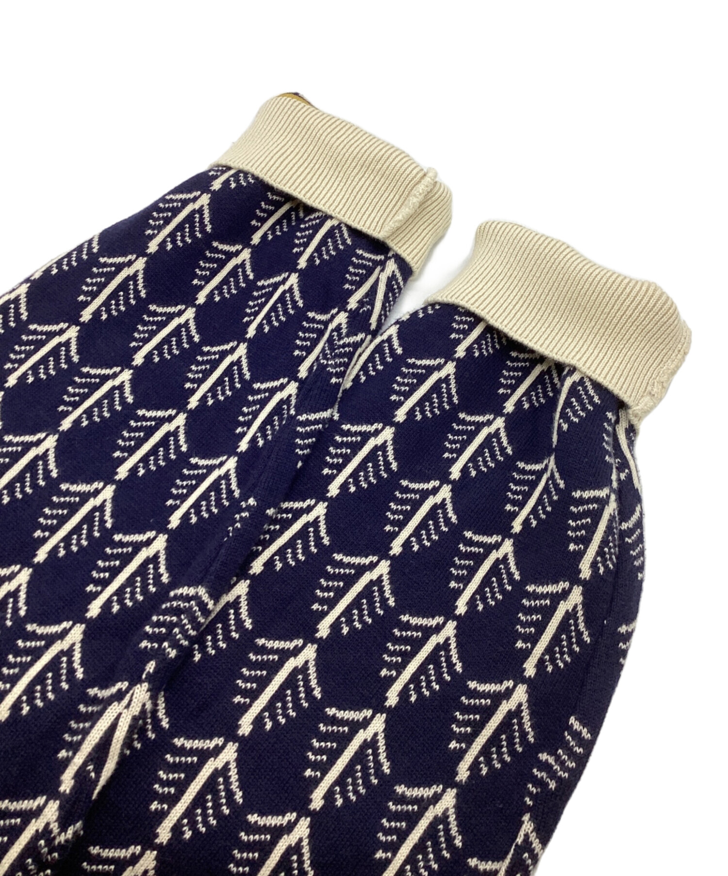 中古・古着通販】PALAVA (パラバ) ジャガードカーディガン ネイビー