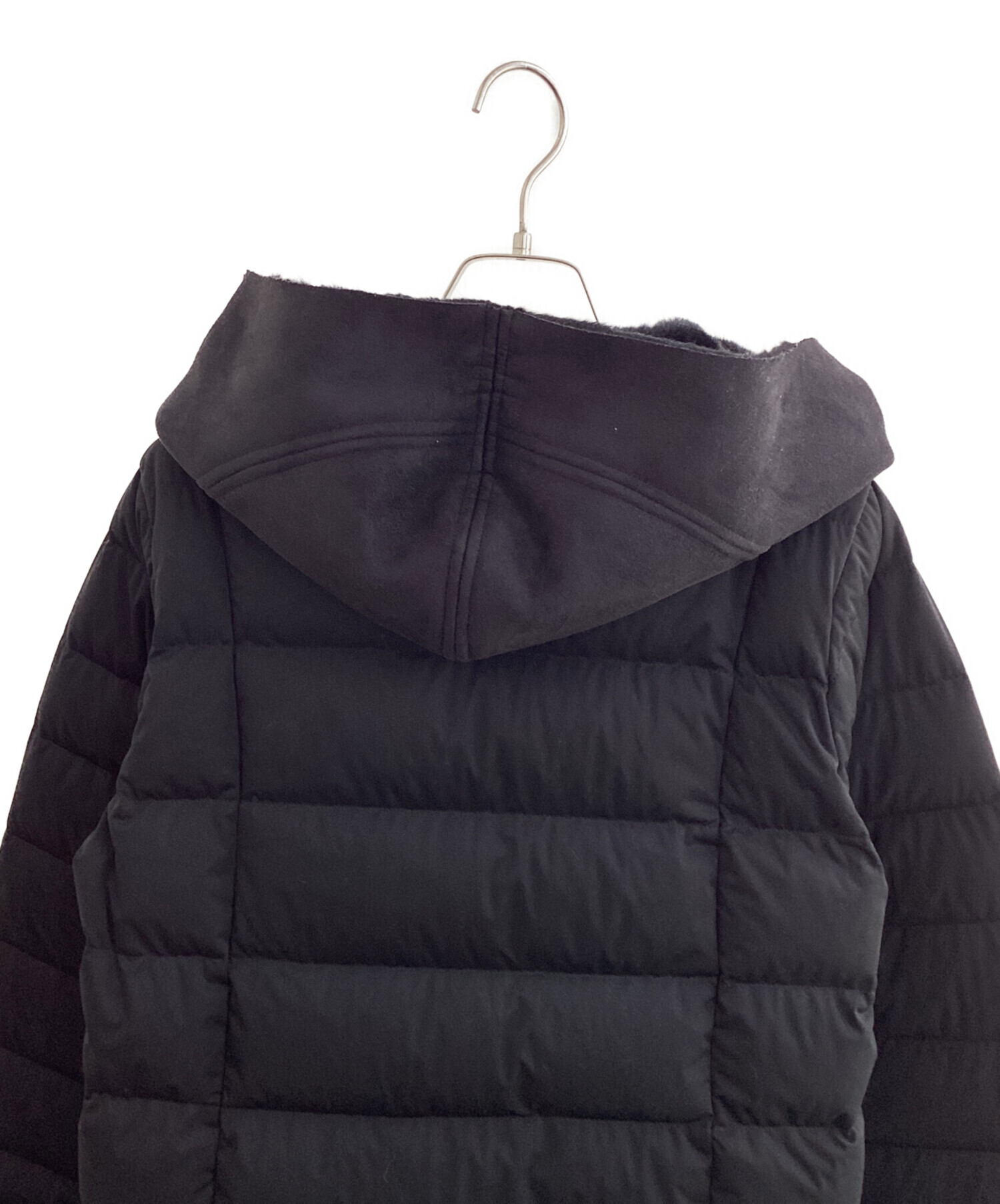 中古・古着通販】YOSOO (ヨソオウ) ダウンコート ブラック サイズ:3 