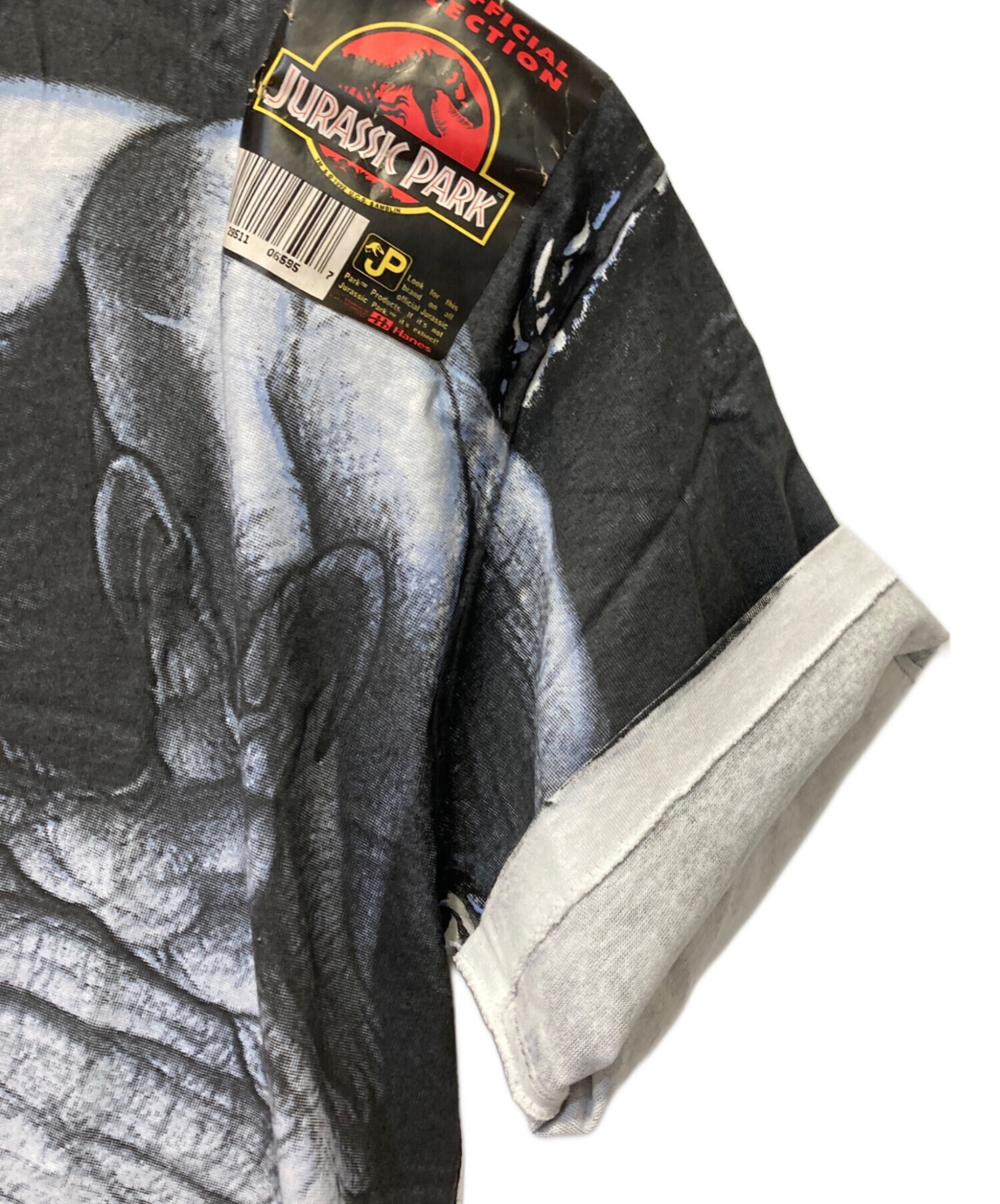 中古・古着通販】Hanes (ヘインズ) JURASSIC PARK×CUP NOODLE Tシャツ 