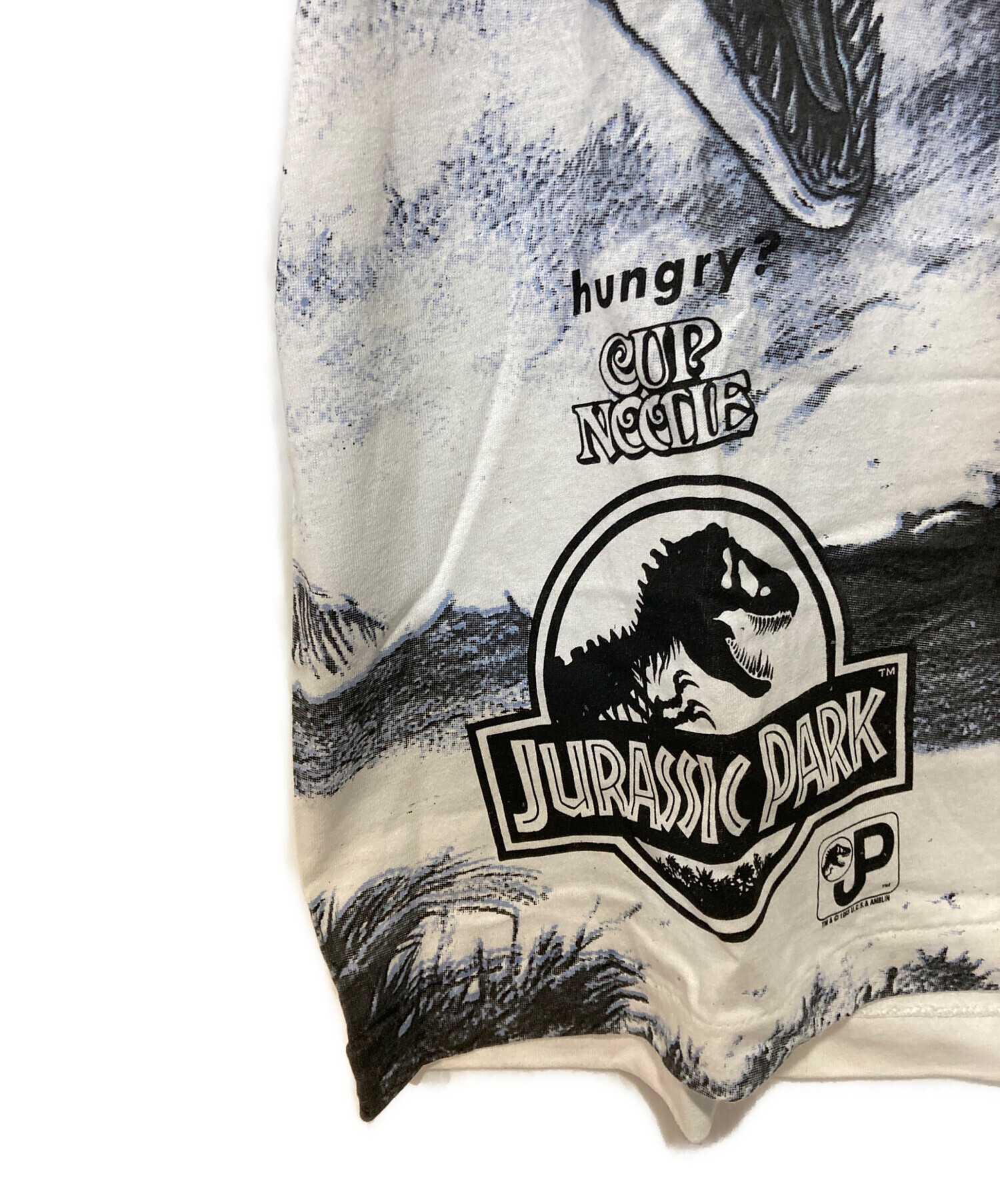 中古・古着通販】Hanes (ヘインズ) JURASSIC PARK×CUP NOODLE Tシャツ 