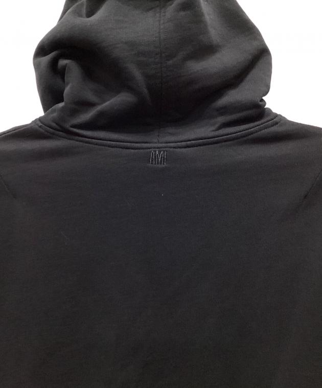 中古・古着通販】ami (アミ) LARGE HEART LOGO HOODIE ブラック サイズ