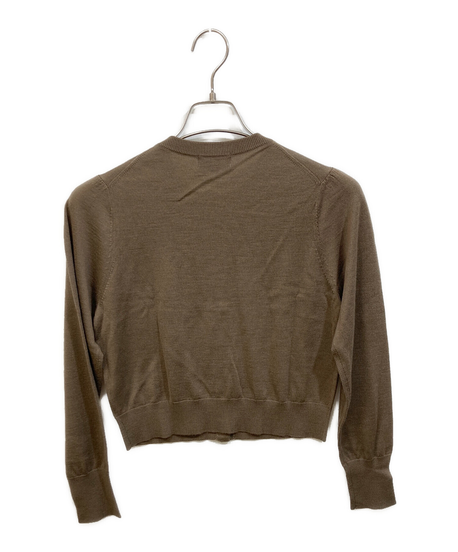 未使用 ブルーレーベル 金ボタン ビット付き カーディガン クレストブリッジ コットンポリエステルスムースニットカーディガン