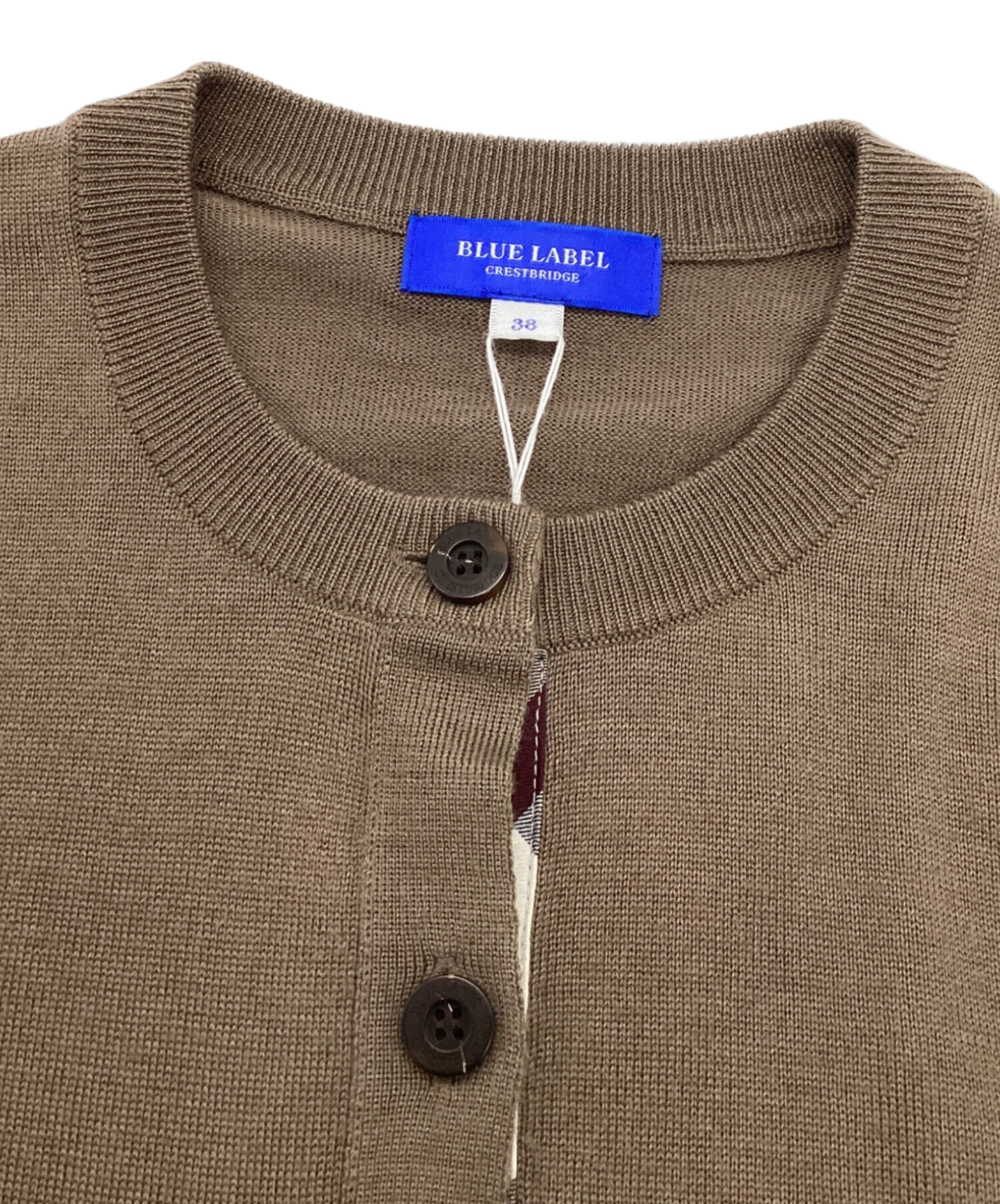 未使用 ブルーレーベル 金ボタン ビット付き カーディガン クレストブリッジ 中古・古着通販】BLUE LABEL CRESTBRIDGE (ブルーレーベルクレスト